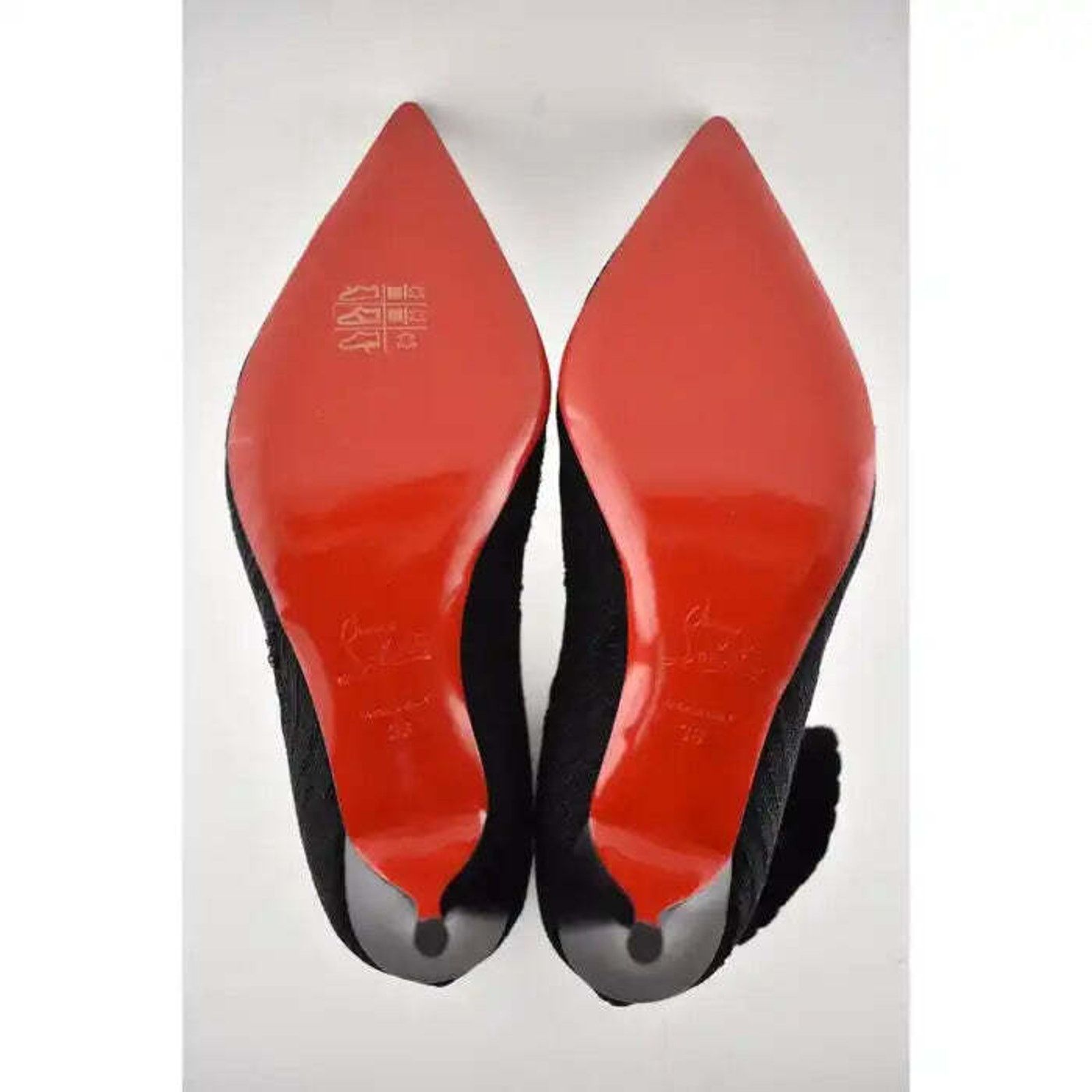 Christian Louboutin Christian Louboutin Sandrine 80 Black Stretch Sock Kitten Size US 6 / IT 36 - 12 Thumbnail
