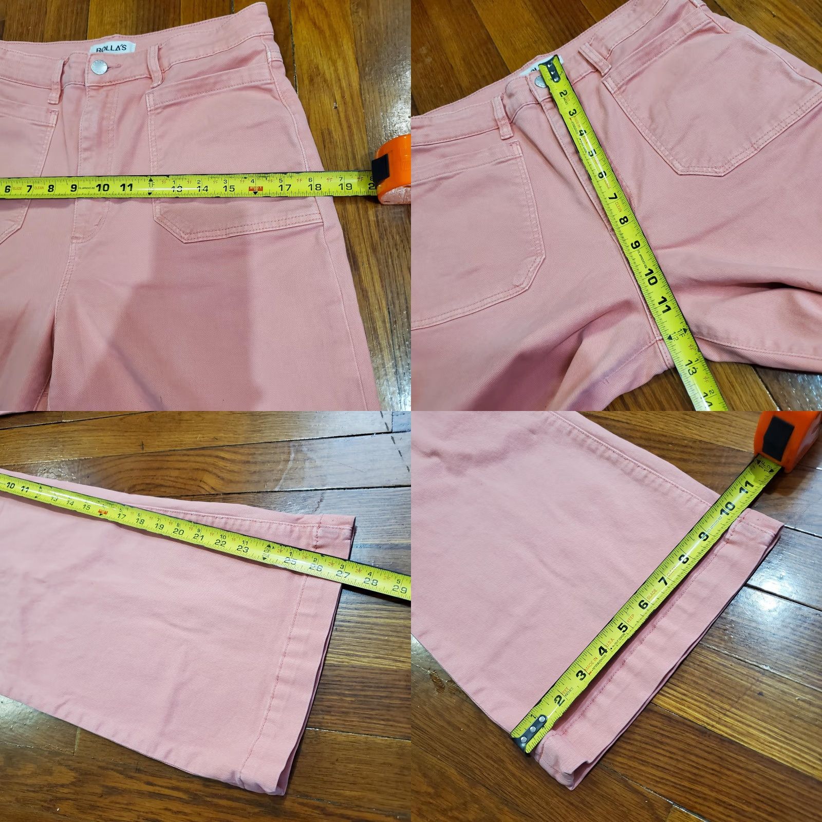 Rolla's Rolla's Jeans Womens 28 Pink High Rise Wide Leg Ankle Denim Pants Aussie 10 Size 28" / US 6 / IT 42 - 9 Thumbnail