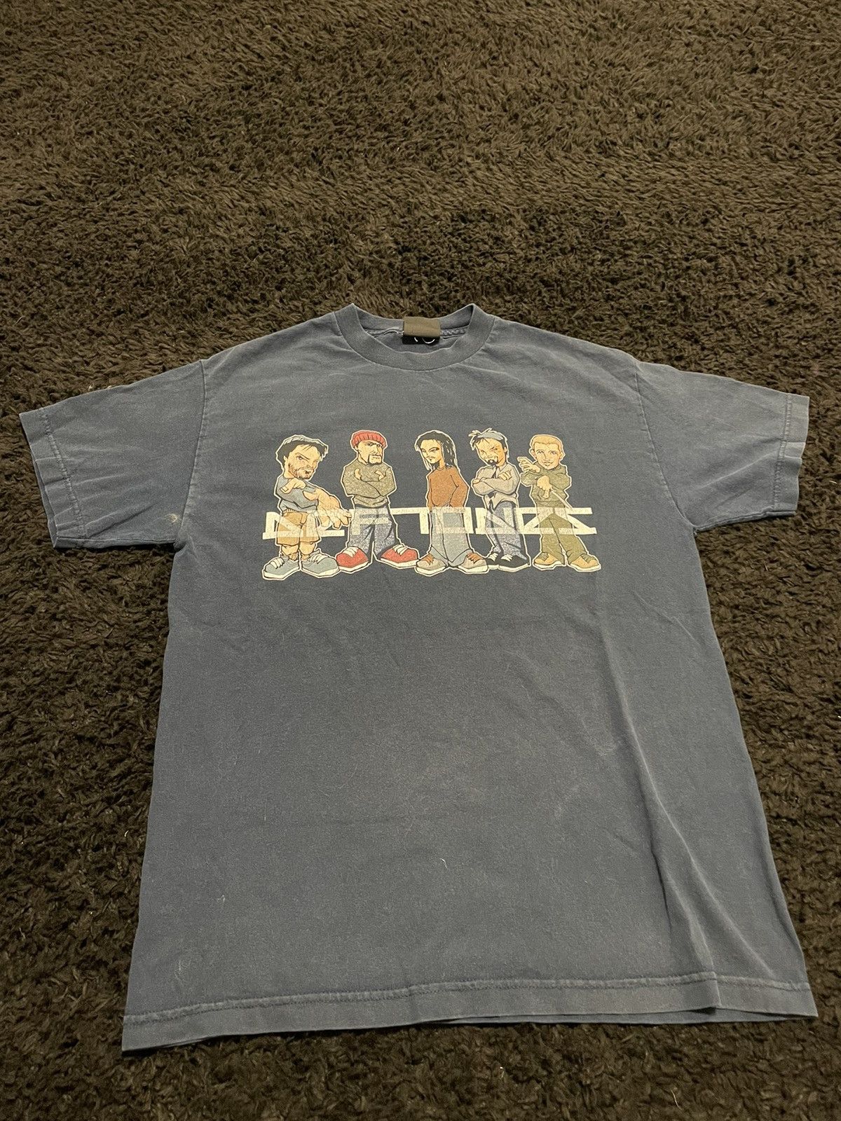 image of Vintage Deftones Character Tee in Navy, Men's (Size Medium)
