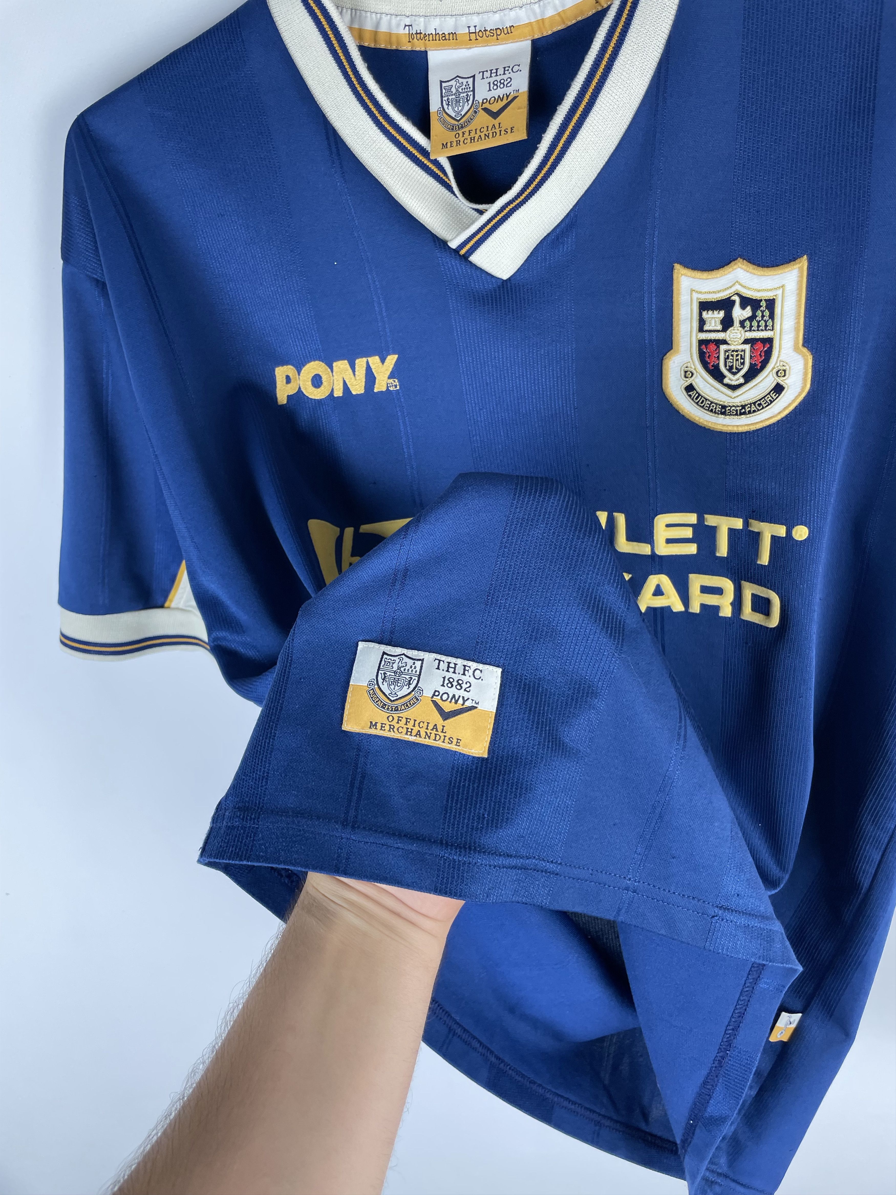 PONY Vintage Tottenham Hotspur 1997-98 Away T-shirt Jersey Size US M / EU 48-50 / 2 - 8 Thumbnail