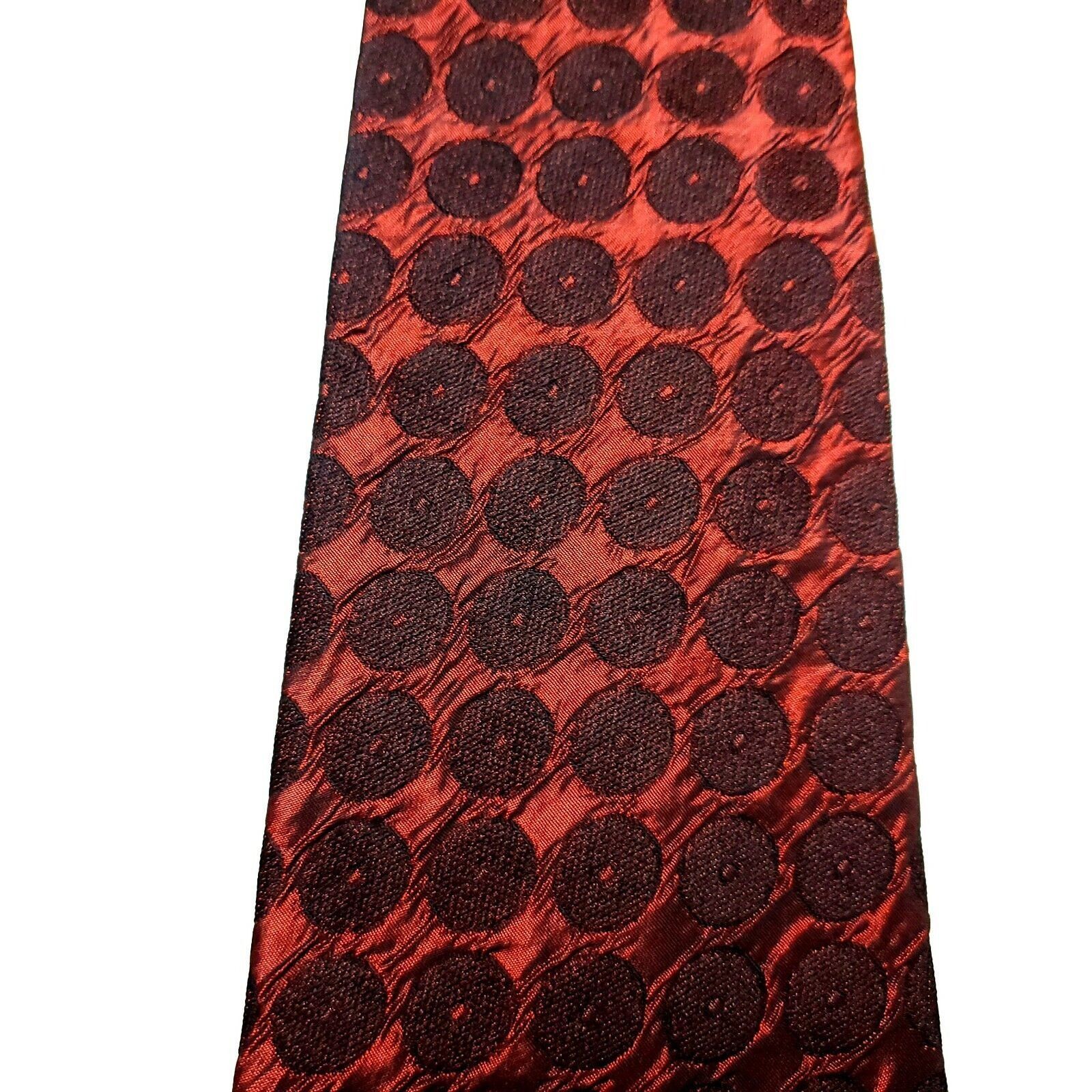 Robert Talbott Robert Talbott Studio Silk Tie Woven Red Geometric Short Wid Size ONE SIZE - 2 Thumbnail