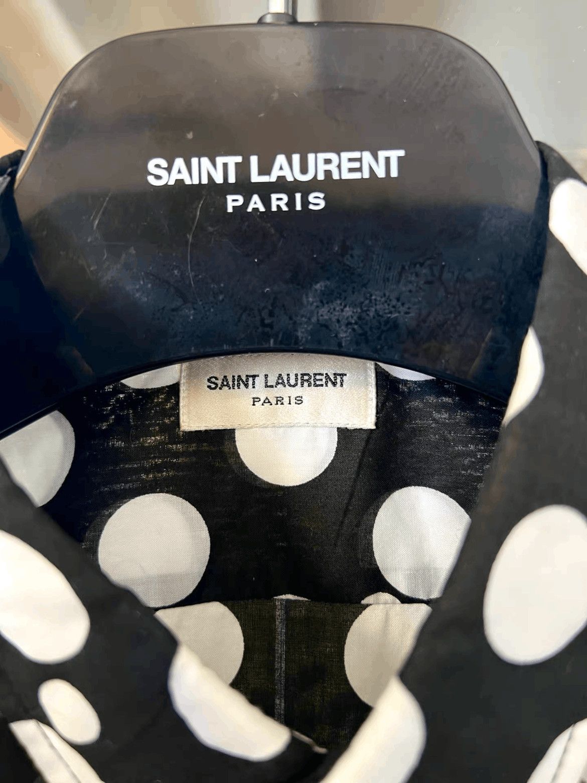 Saint Laurent Paris Saint Laurent Paris Sz 37 Saint Laurent Paris White Poke D Size US S / EU 44-46 / 1 - 3 Thumbnail