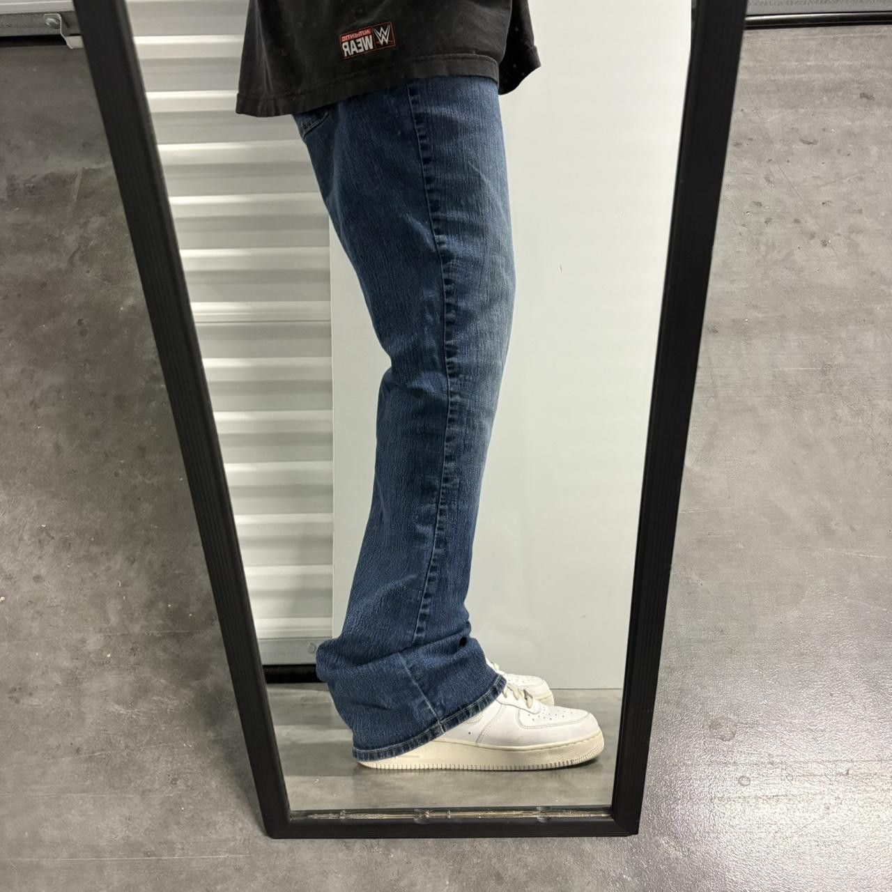 Levi's Crazy Vintage Y2K/2000s Flare Levis Streetwear Dark Blue Wash Denim Jeans! Size US 34 / EU 50 - 2 Thumbnail