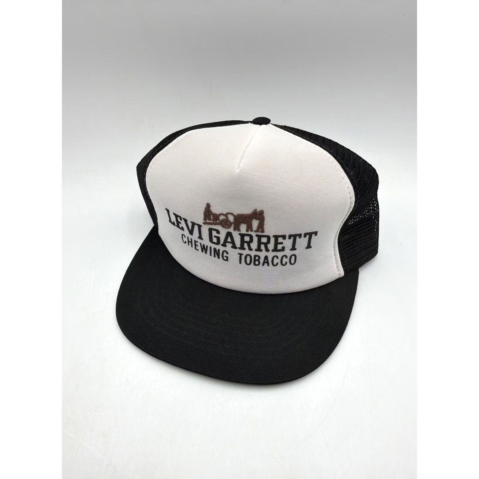 Vintage VINTAGE Levi Garrett Chewing Tobacco Snapback Hat M/L Men Brown Black White USA 80s Patch Adjustable Mens Size ONE SIZE - 2 Thumbnail