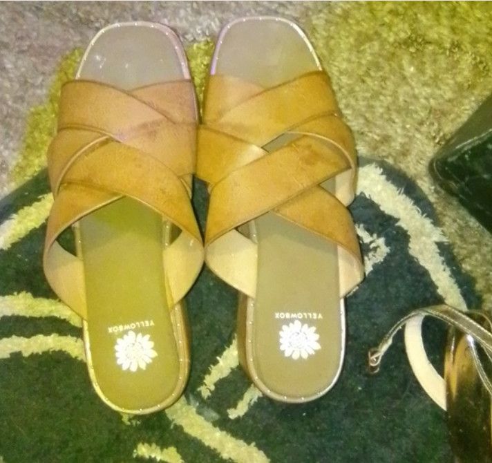 Other Yellow Box Wedge Heels Size US 8 / IT 38 - 2 Thumbnail