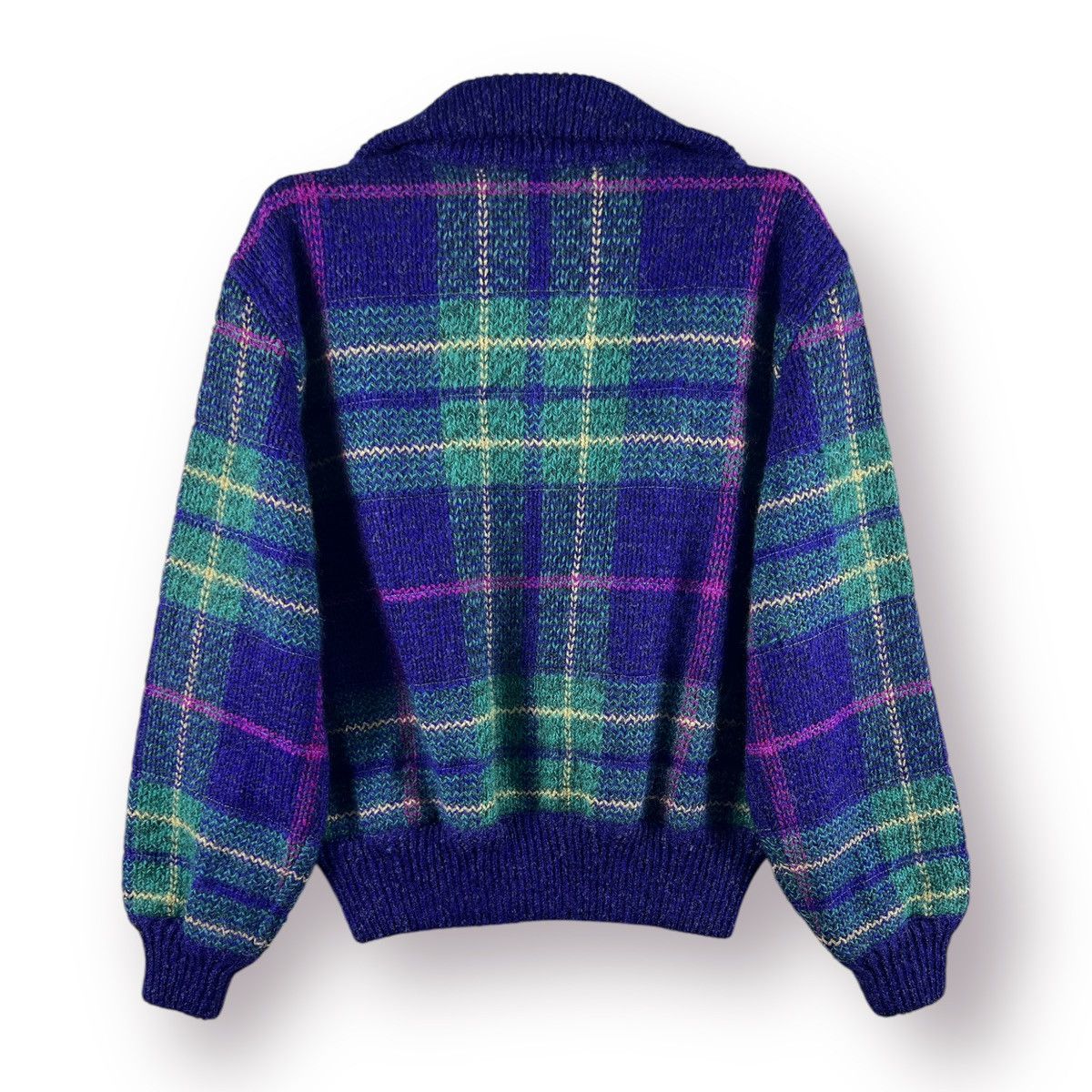 Japanese Brand × Vintage 🔥 VINTAGE REVERSIBLE KNIT TARTAN ISSEY MIYAKE STYLE BOMBER Size M / US 6-8 / IT 42-44 - 12 Thumbnail
