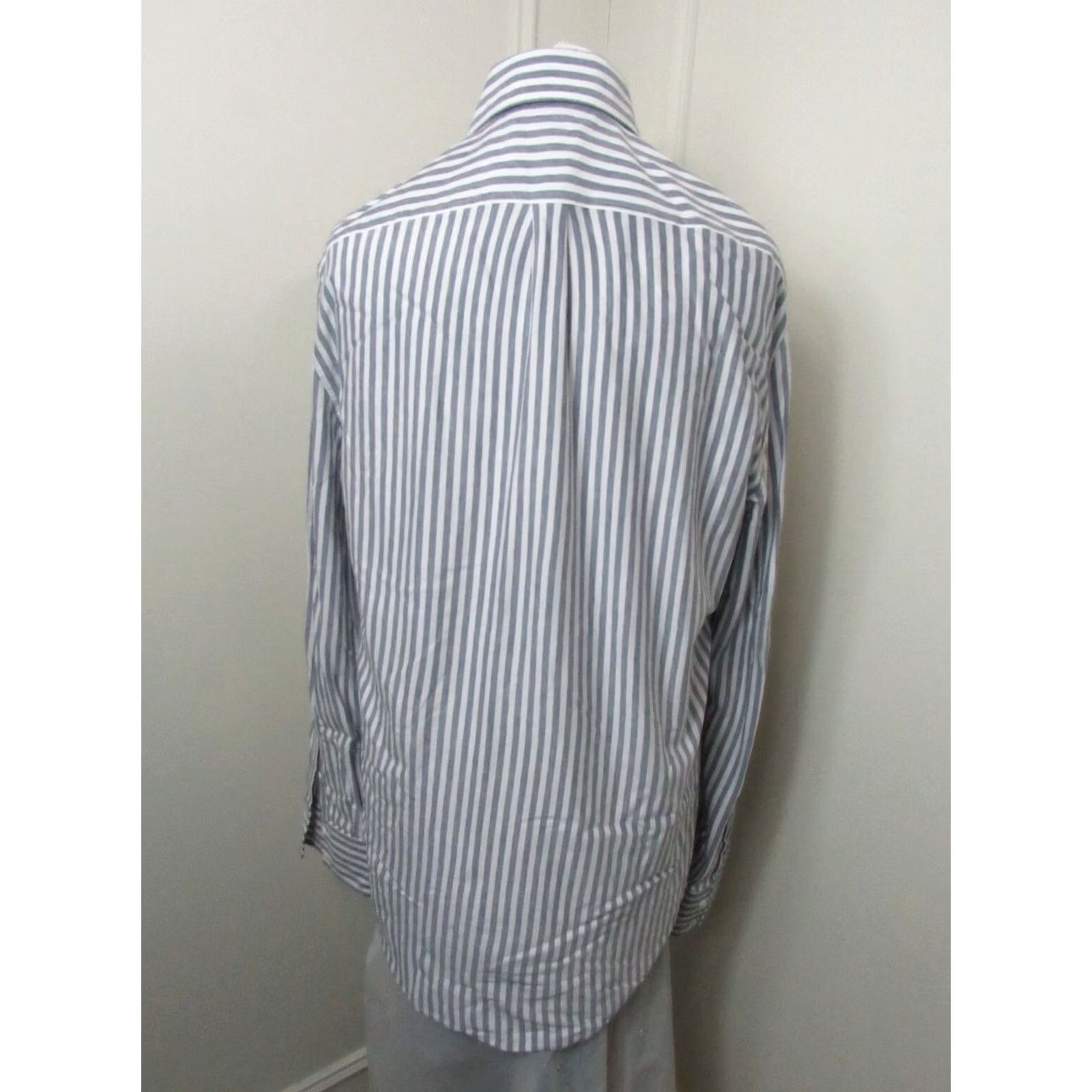 Brunello Cucinelli Brunello Cucinelli Shirt Mens XLarge Basic Fit Blue and White Size US XL / EU 56 / 4 - 5 Thumbnail