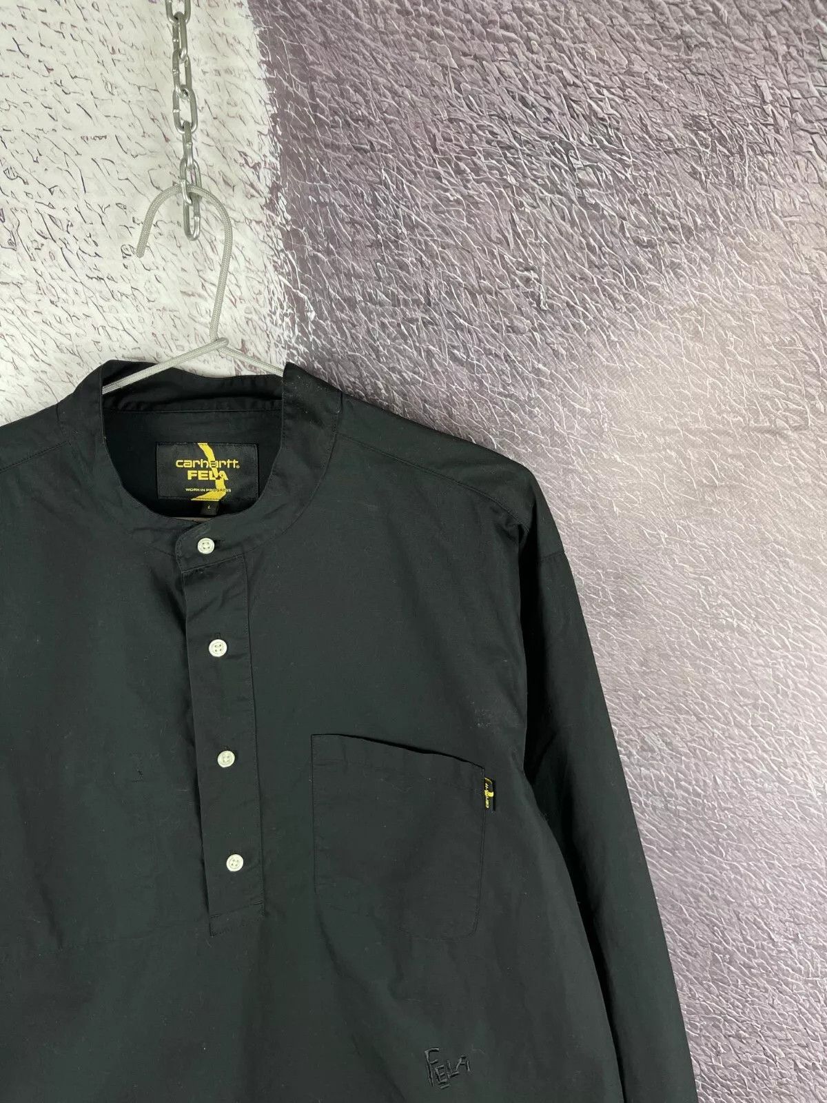 Carhartt Carhartt x Fela LS F.Kuti Half placket shirt colarless logo Size US L / EU 52-54 / 3 - 5 Thumbnail
