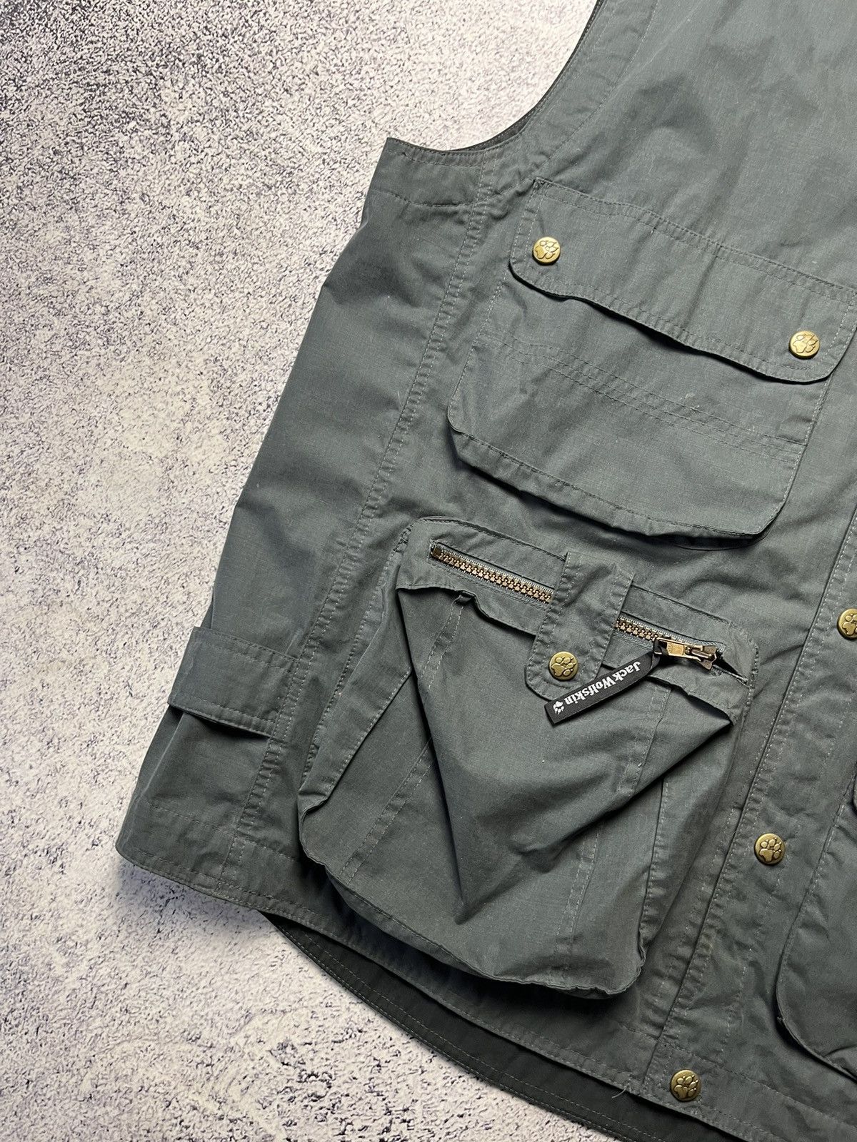 Japanese Brand Vintage Jack Wolfskin Modular tech vest Multi pockets jacket Size US L / EU 52-54 / 3 - 6 Thumbnail
