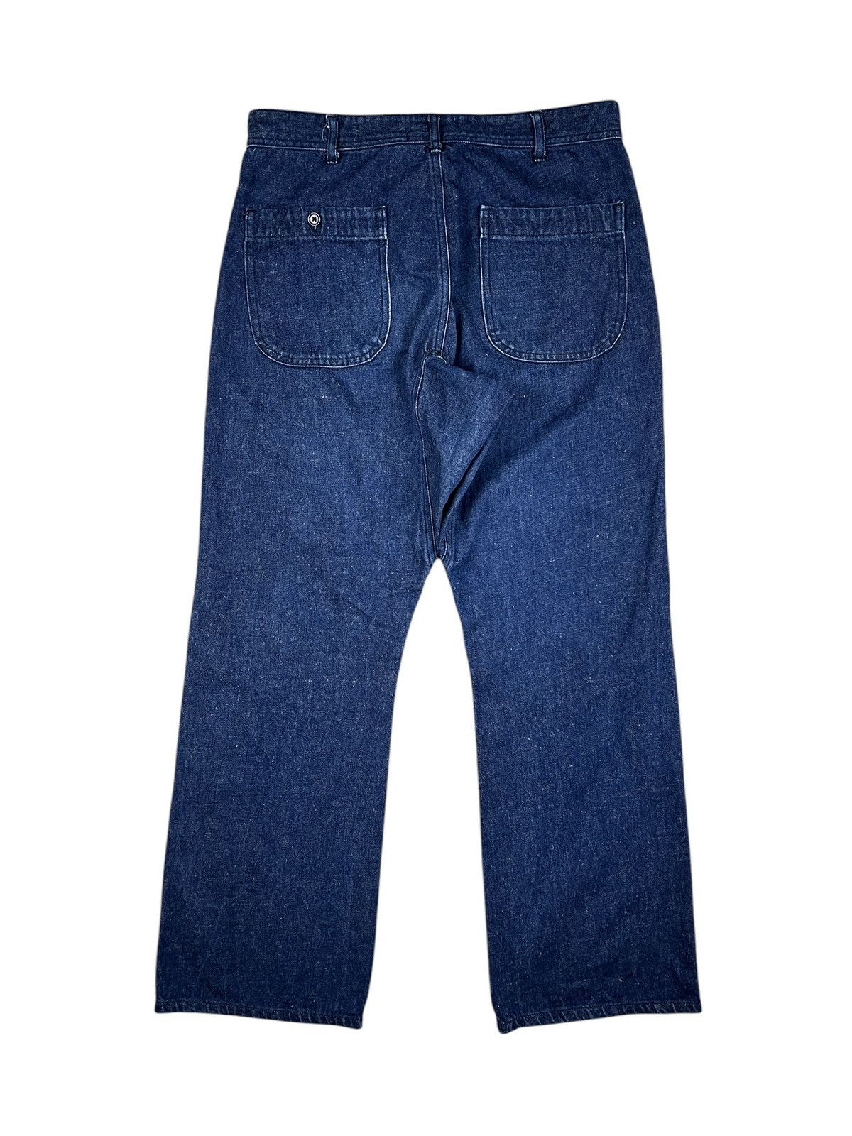Comme des Garcons × Japanese Brand SEA 🇯🇵 Indigo Low Crotch Fatigue Denim Pants Size US 30 / EU 46 - 3 Thumbnail