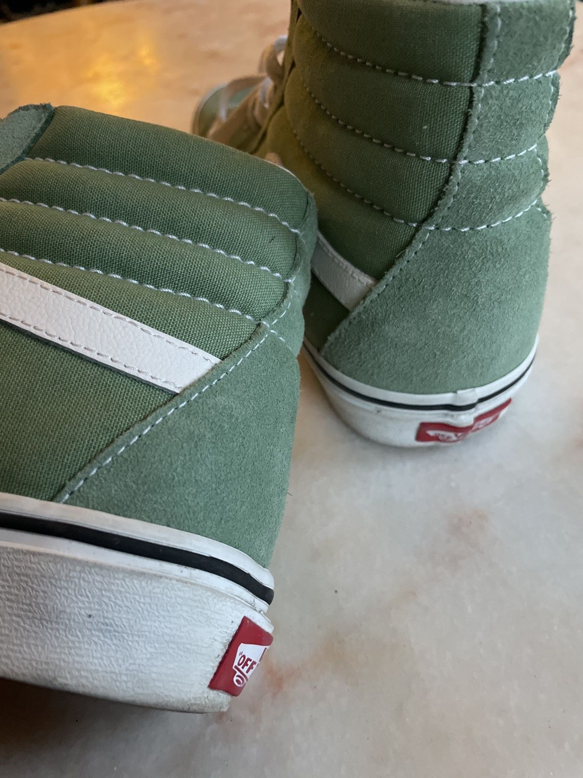 Vans Women's VANS Green Sk8 Hi Canvas & Suede Sneaker Size US 9.5 / IT 39.5 - 7 Thumbnail