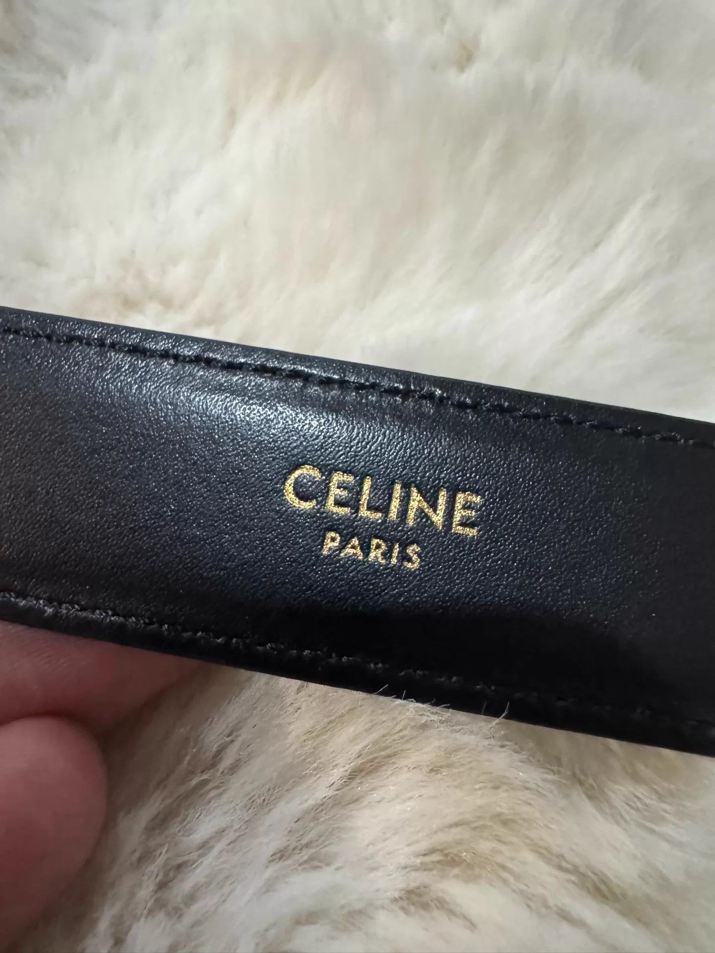 Celine Celine Rare Leather Gold Buckle Belt 80cm Size ONE SIZE - 6 Thumbnail