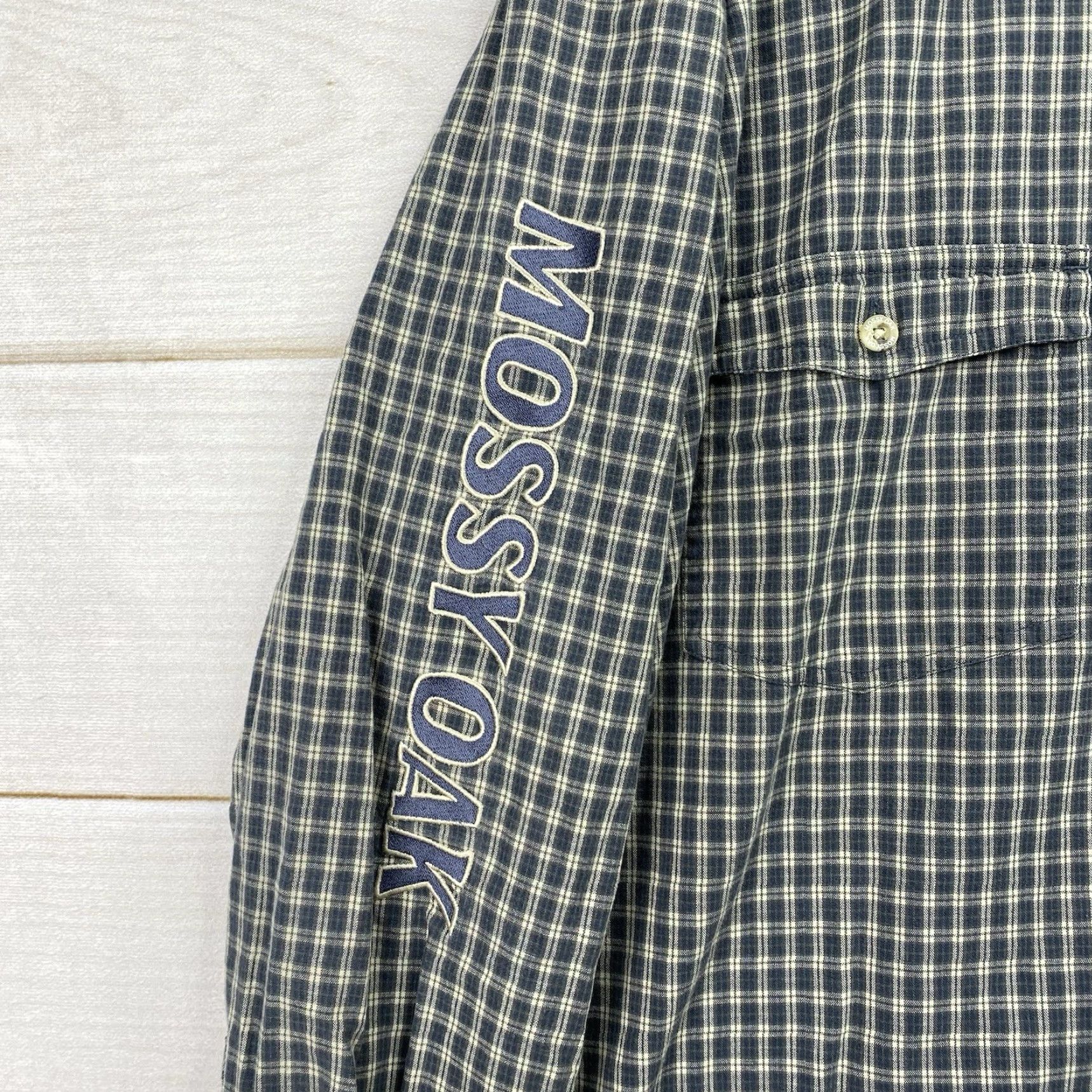 Vintage Mossy Oak Shirt Mens 3X Green Check Embroidered Sleeve Pockets Button-Up Outdoor Vintage? No Size US XXL / EU 58 / 5 - 4 Thumbnail