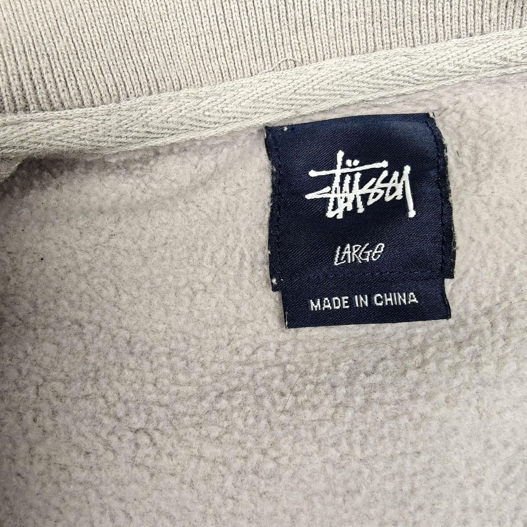 Logo 7 Stussy Jacket Mens Large Gray Fleece Varsity Snap Front Logo Pockets Striped Size US L / EU 52-54 / 3 - 7 Thumbnail