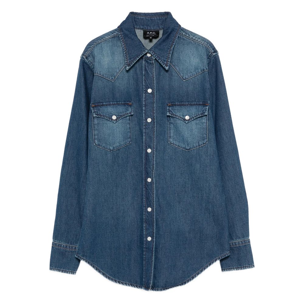 A.P.C. A.p.c. BLUE Tops - Shirts Size S / US 4 / IT 40 - 1 Thumbnail