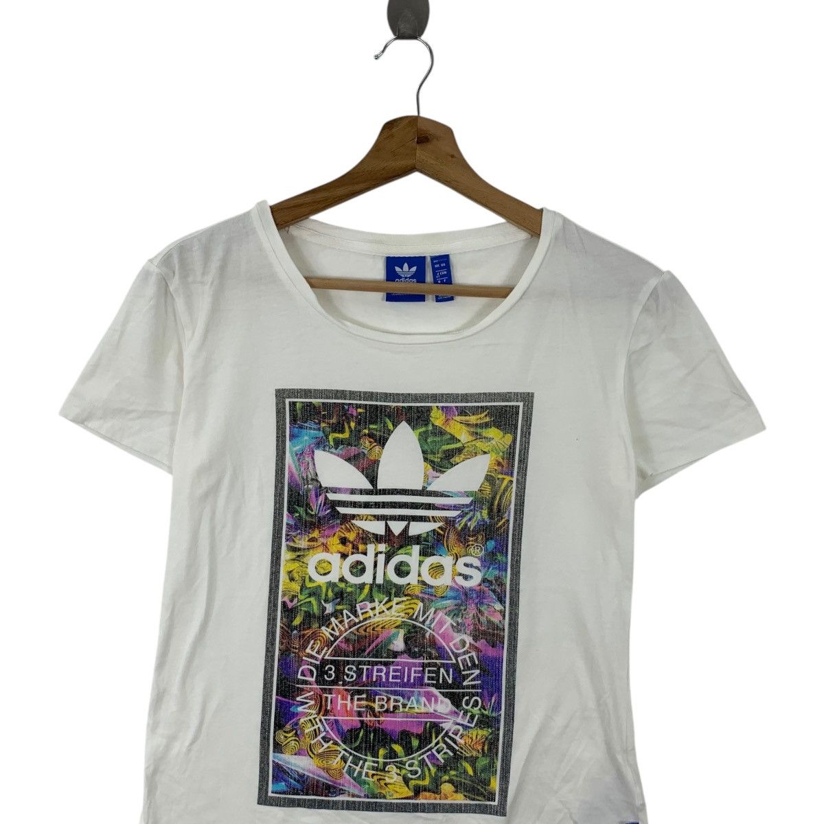 Adidas ADIDAS ORIGINALS 3 STRIPES Box Logo Rainbow Tee Shirt Top Size XS / US 0-2 / IT 36-38 - 2 Thumbnail