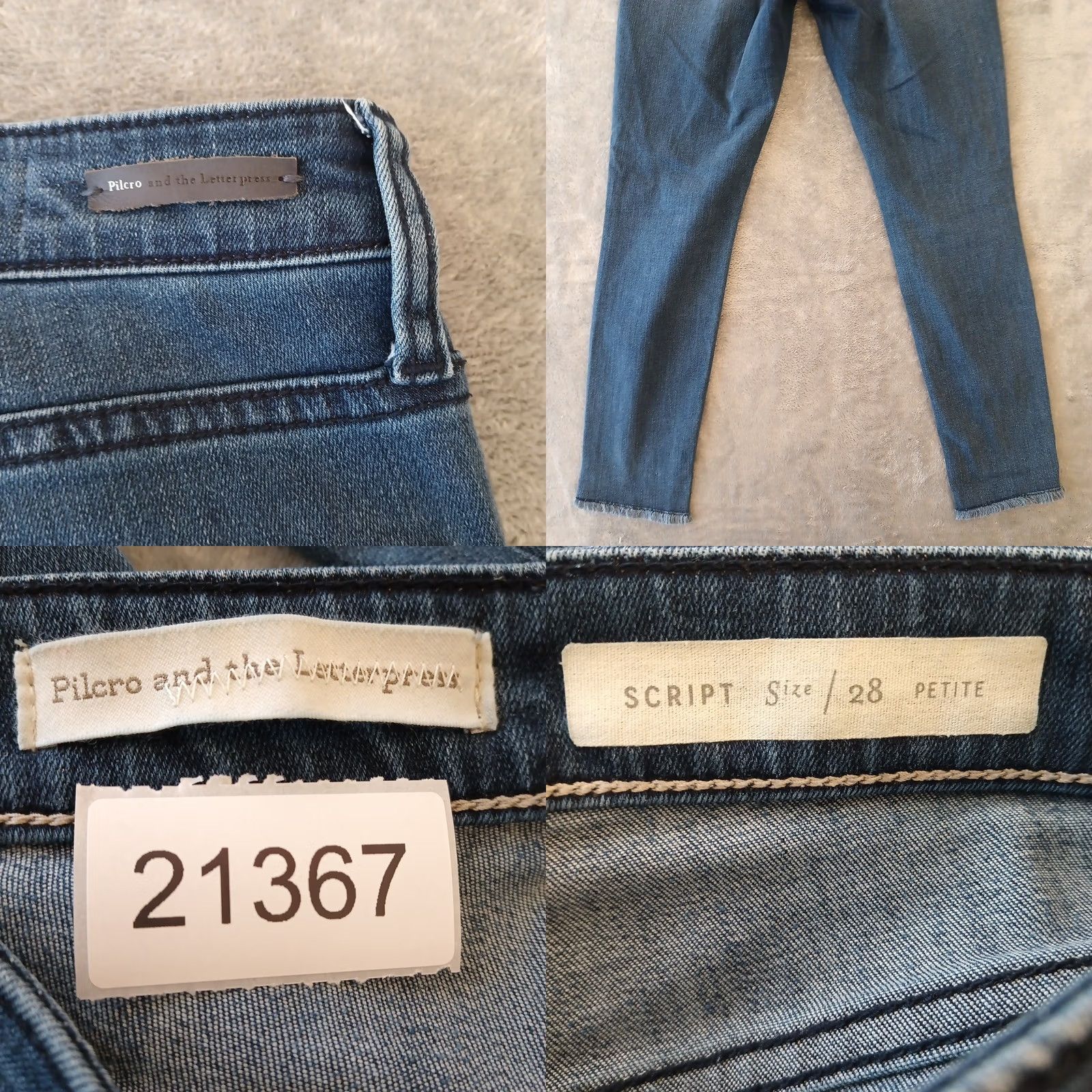 Anthropologie Anthropologie Jeans Women Size 28P Blue Pilcro & The Letterpress Skinny Frayed Hem 5-Pocket Denim Mid Rise XS? No, keep: 28P Size 28" / US 6 / IT 42 - 8 Thumbnail