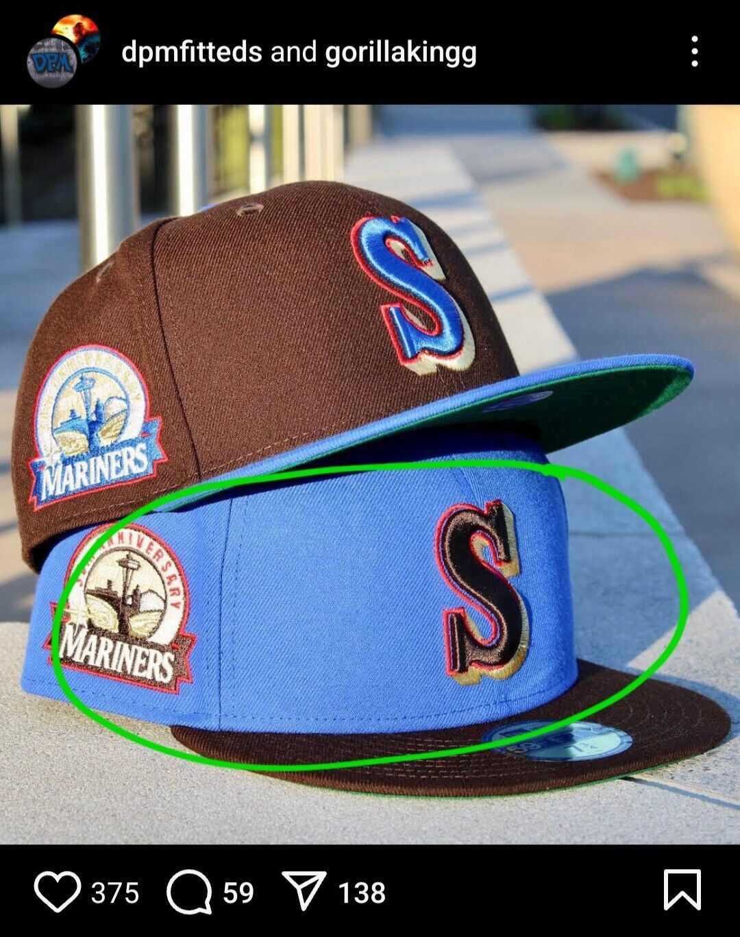 New Era 7 3/4 Seattle Mariners Reverse Snickers Not Hat Club Size ONE SIZE - 8 Thumbnail