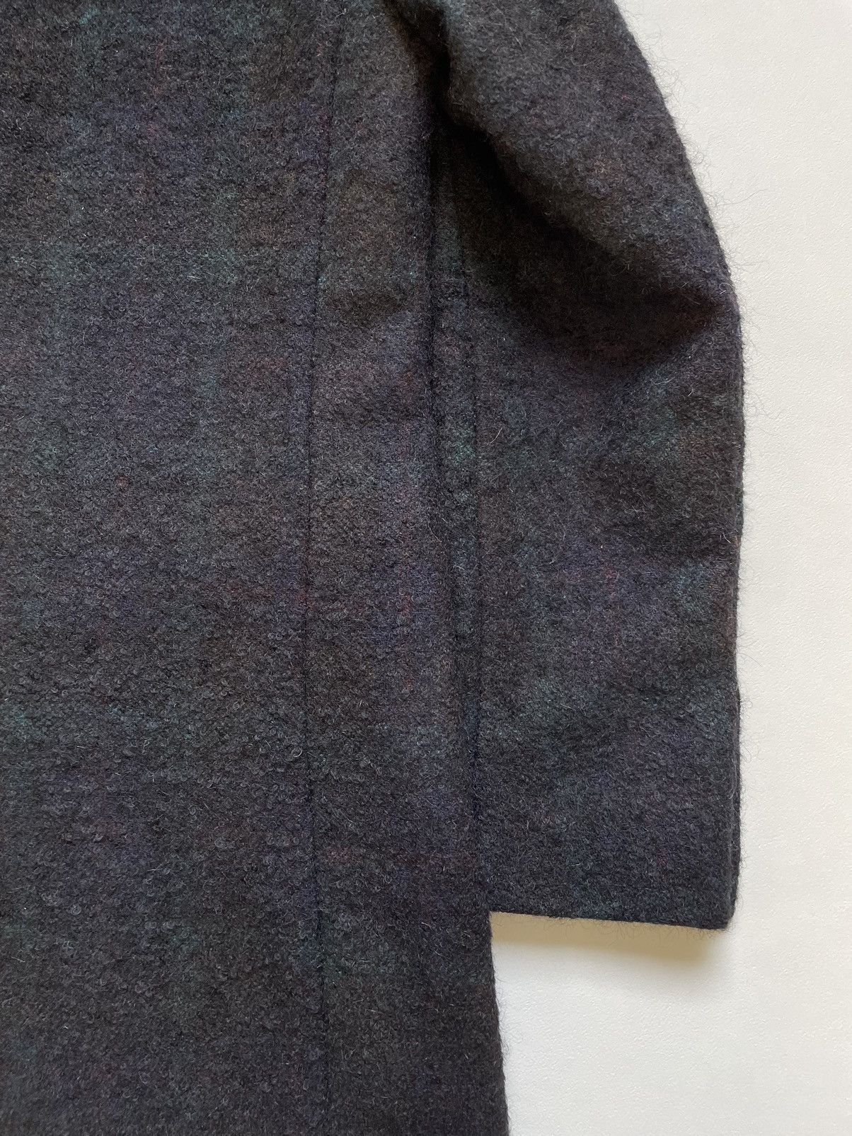 Dries Van Noten Black Boucle Check Wool Overcoat Size US S / EU 44-46 / 1 - 18 Thumbnail