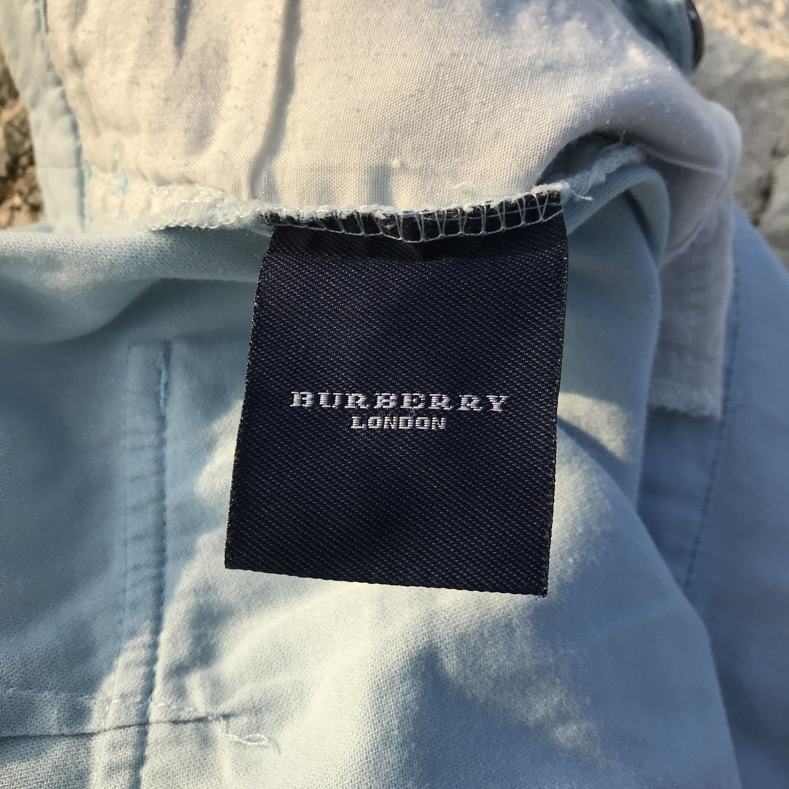 Vintage Burberry baby blue short novacheck pants Trouser pan