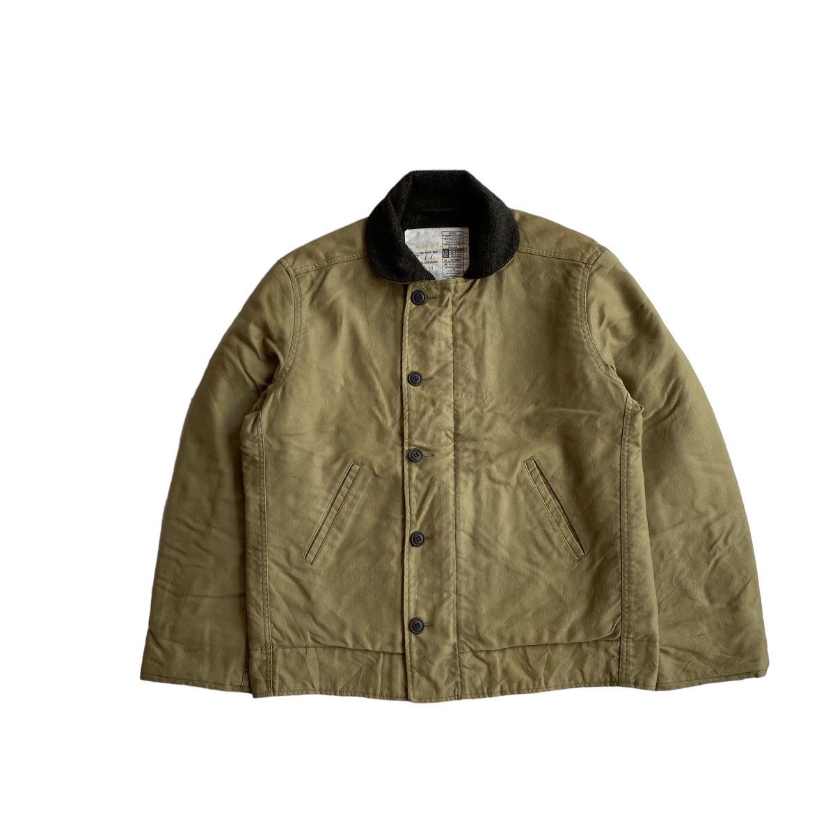 image of Freewheelers x Journal Standard Military N-1 Deck Jacket in Brown, Men's (Size Medium)