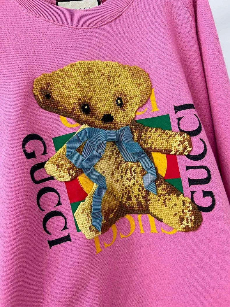 Gucci Gucci Pink bear letter logo sweatshirt Size XS / US 0-2 / IT 36-38 - 3 Thumbnail