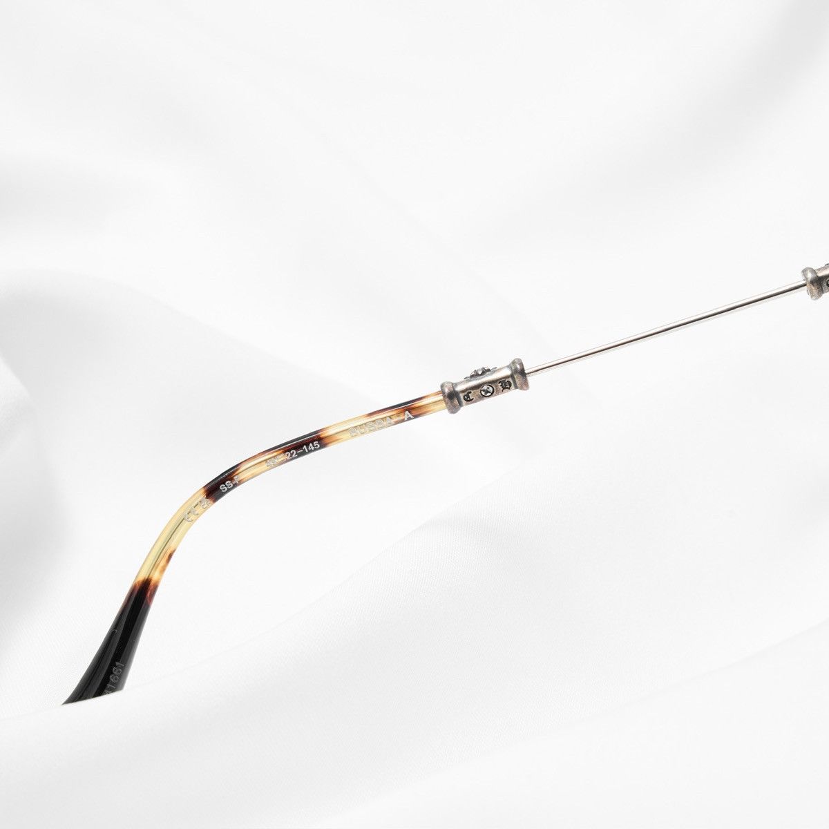 Chrome Hearts CHROME HEARTS BUBBA - A SHINY SILVER - PLASTIC GLASSES Size ONE SIZE - 5 Thumbnail