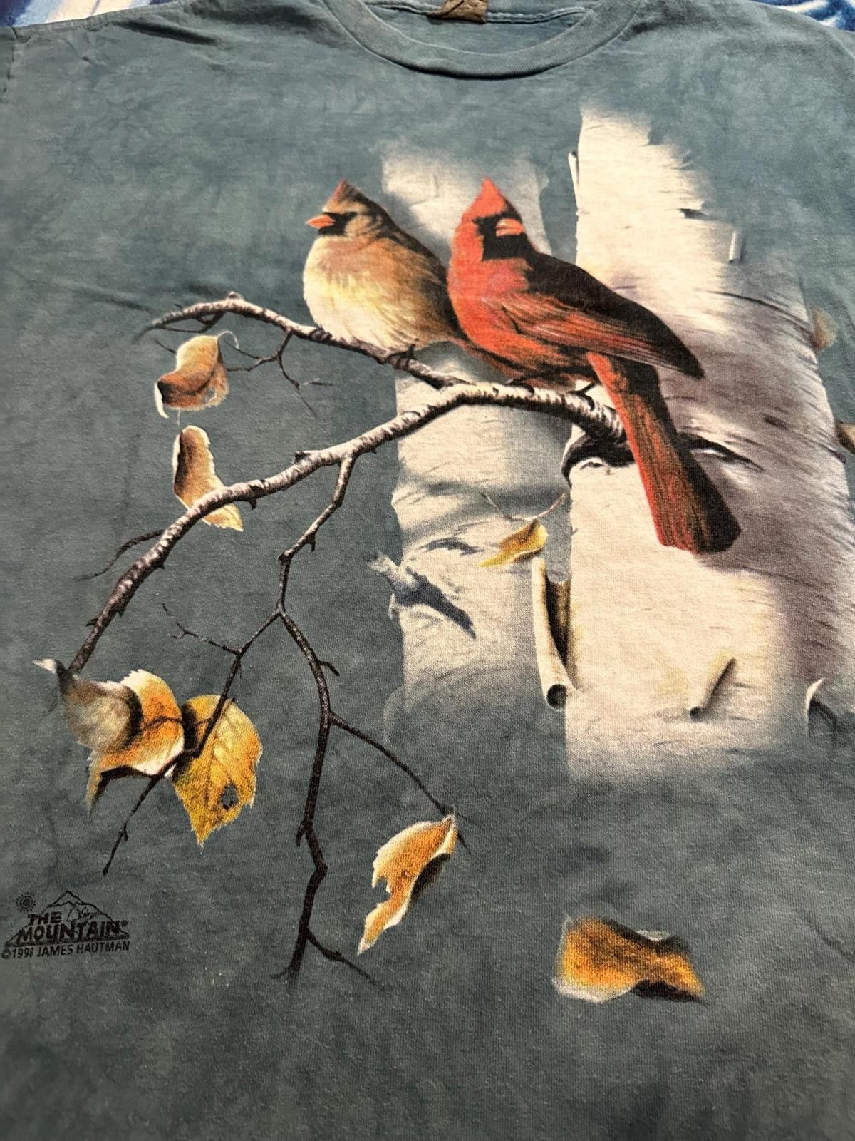 The Mountain The Mountain 1998 Cardinal Bird Graphic T-Shirt Size ONE SIZE - 6 Thumbnail