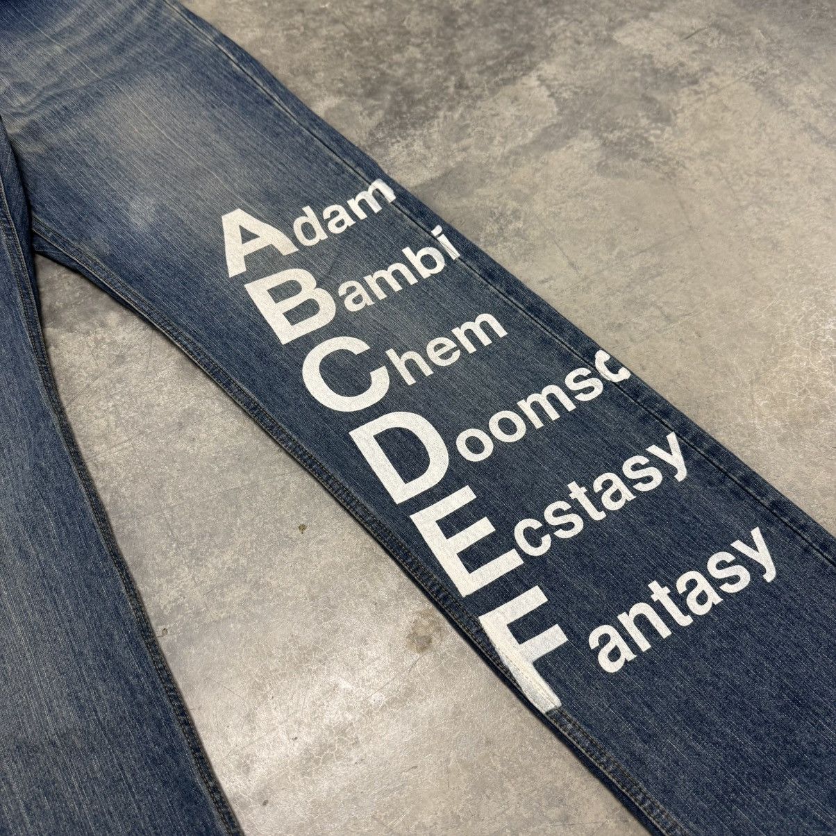 PPFM PPFM Alphabet Spellout Japanese Denim Jeans Size US 32 / EU 48 - 2 Thumbnail