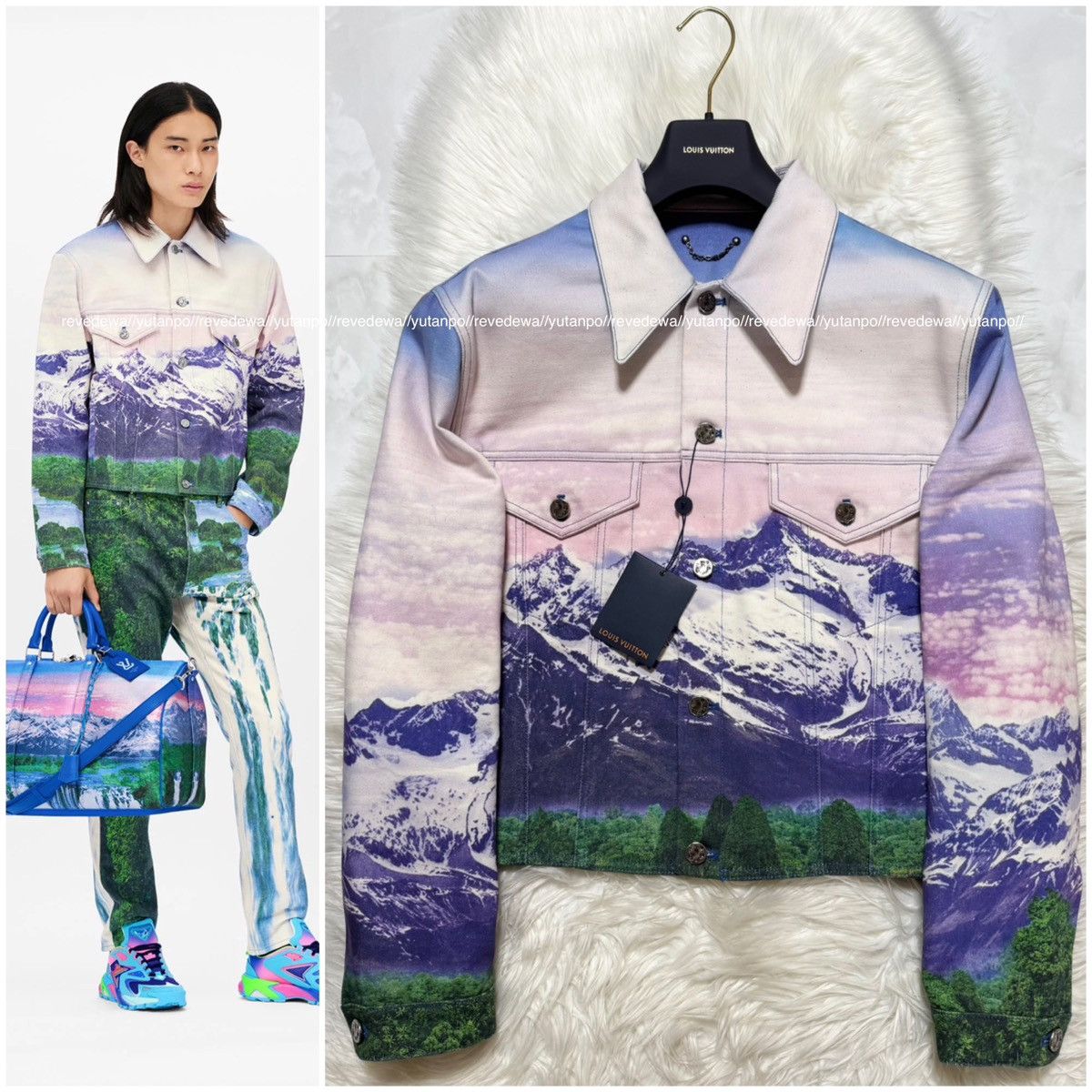 Louis Vuitton New Louis Vuitton Landscape Denim Jacket Monogram Leater Size US M / EU 48-50 / 2 - 1 Thumbnail