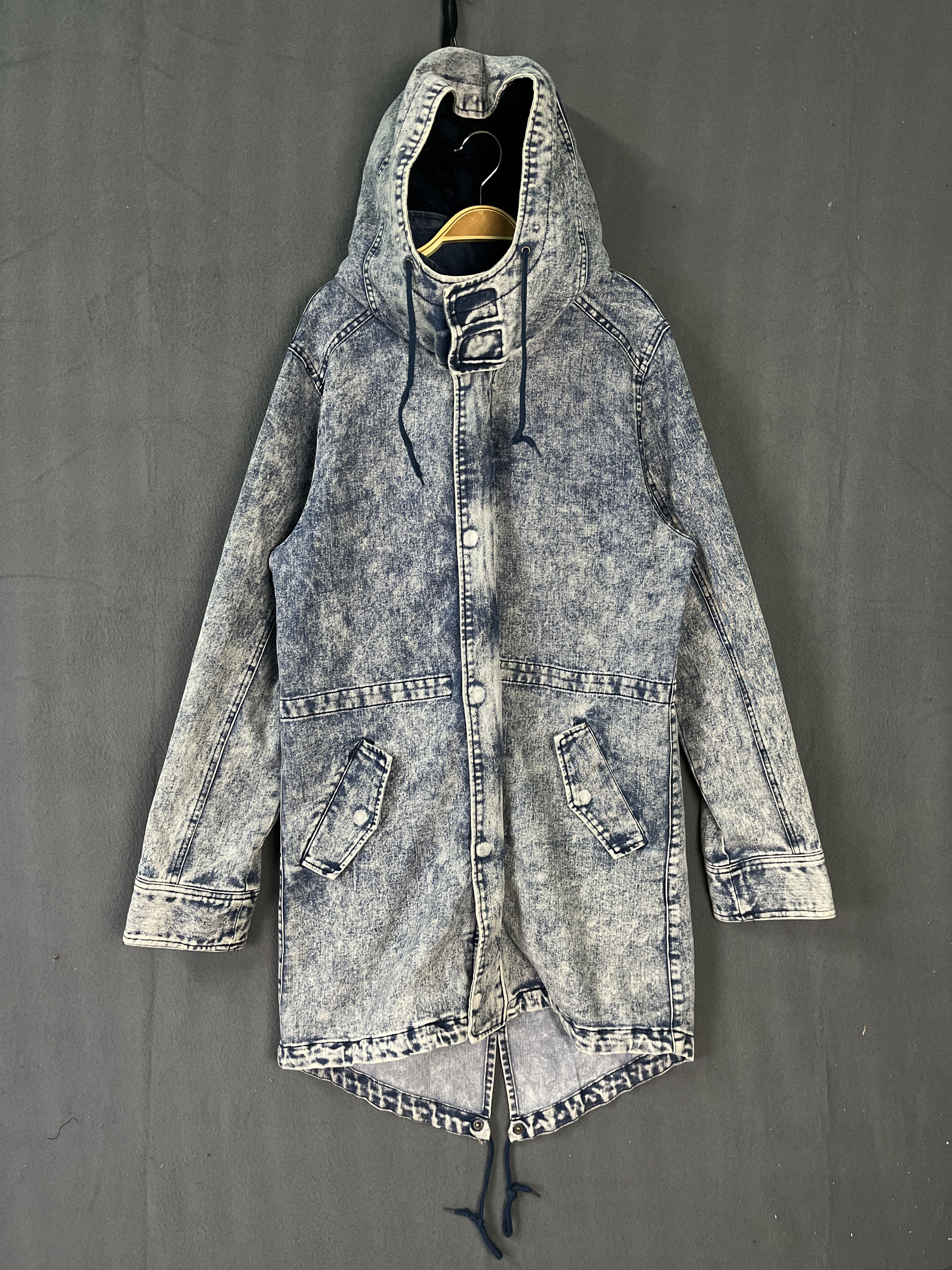 In The Attic In The Attic Stone Washed Denim Fishtail Parka Jacket Size US M / EU 48-50 / 2 - 1 Thumbnail
