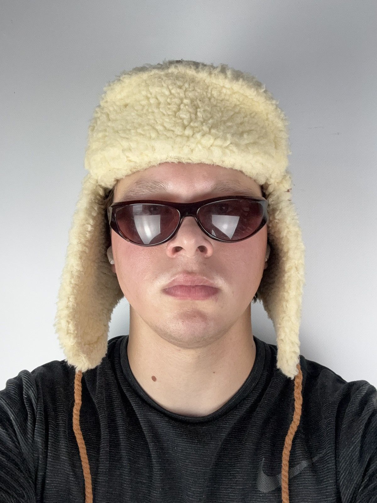 Vintage Y2K Retro 90s American Vintage Fuzzy Hat Trapper hat Italy Size ONE SIZE - 8 Thumbnail