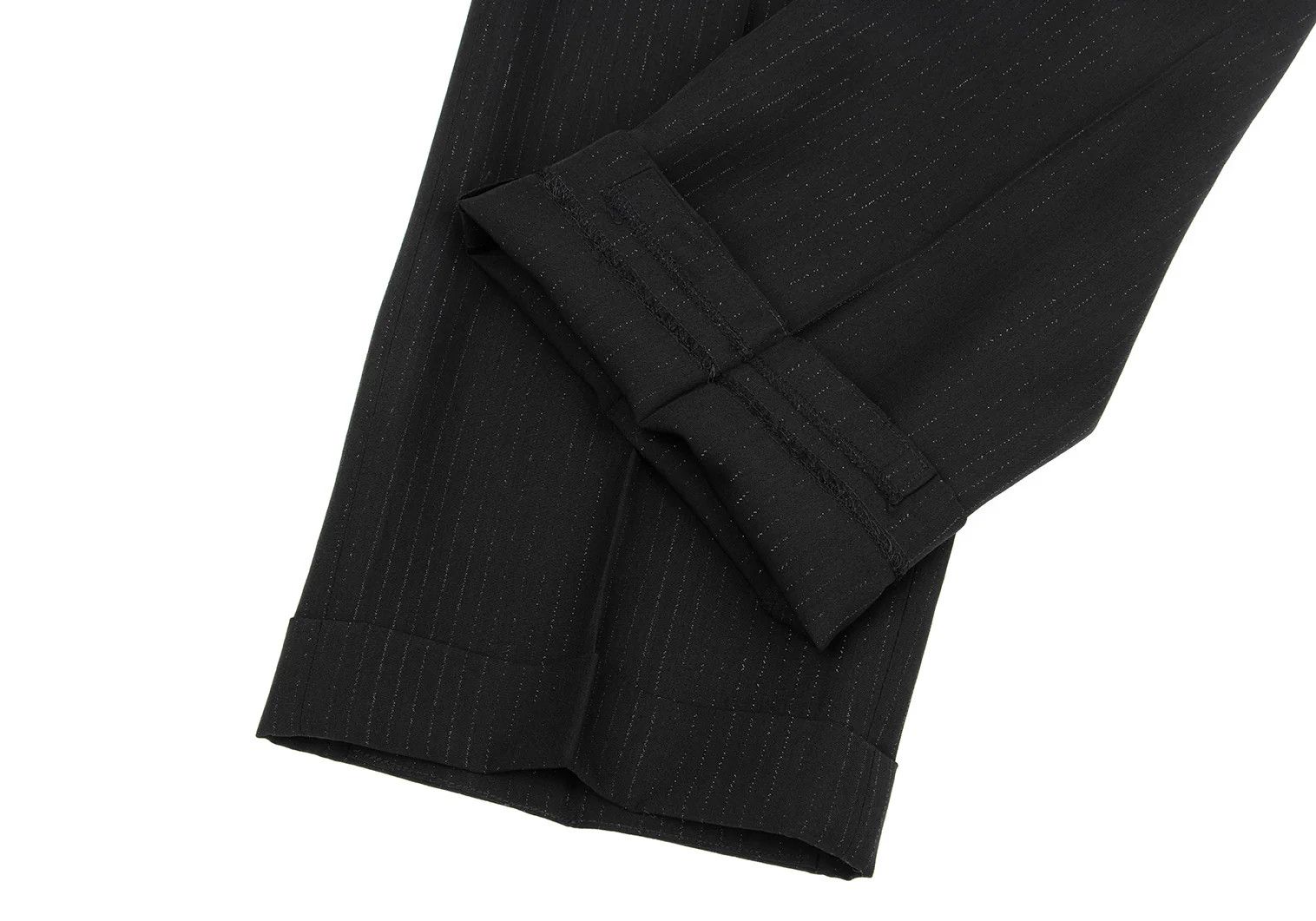 Jean Paul Gaultier Rayon Blend Lamé Stripe Pants in Black Size 48 Size US 32 / EU 48 - 6 Thumbnail