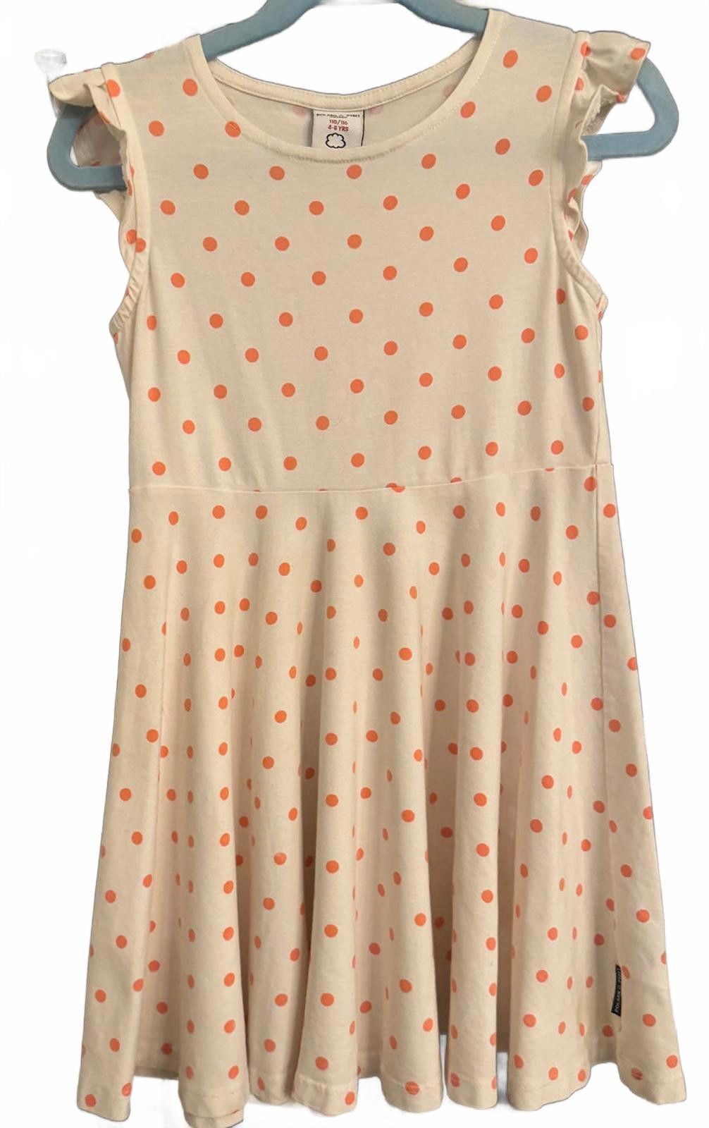 Other Girls' Polarn O. Pyret Ruffle Sleeve Polka Dot Dress 4-6 Size ONE SIZE - 1 Thumbnail
