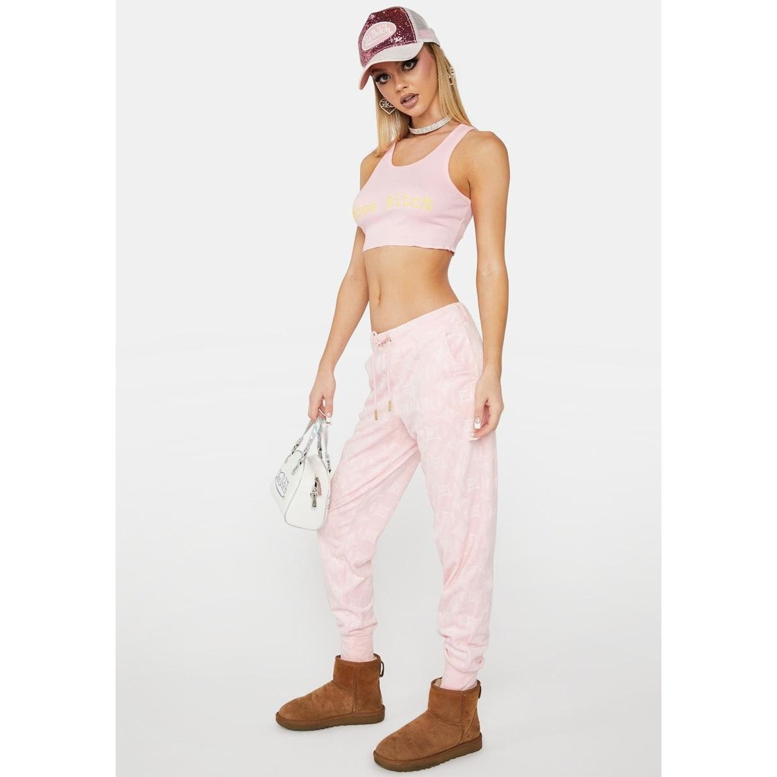 Juicy Couture Juicy Couture Kappa Embossed Velour Jogger Pants Whisper Size 26" / US 2 / IT 38 - 4 Thumbnail