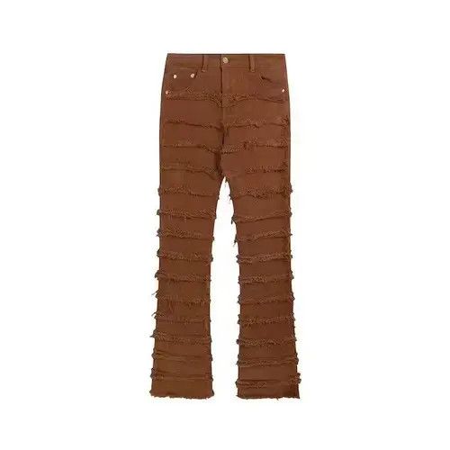 VIBE Brown Stacked Denim Jeans Size US 32 / EU 48 - 2 Thumbnail
