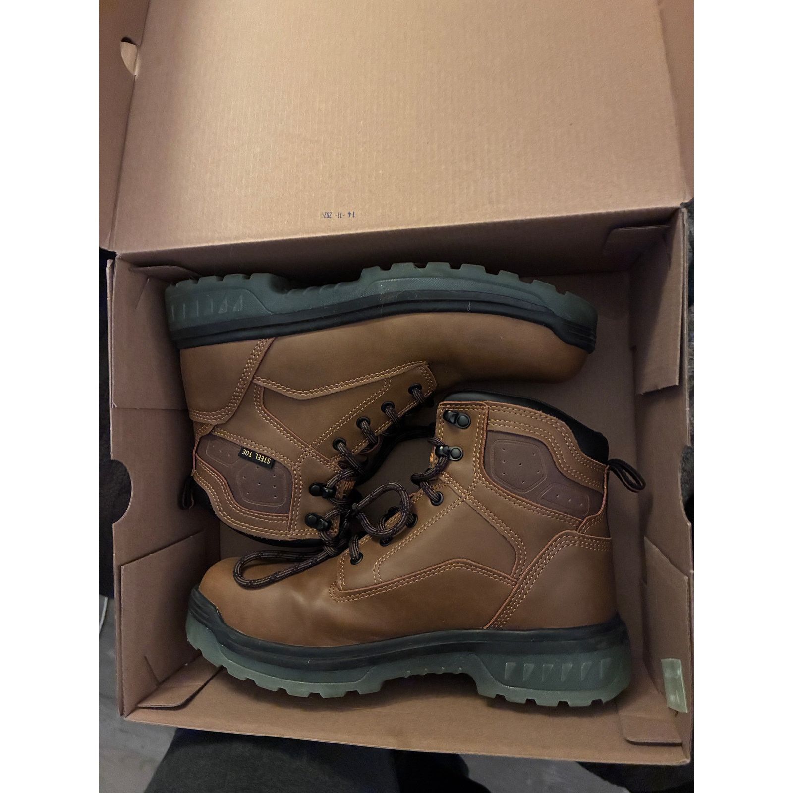 BRAHMIN Brahmans Steel Toe Work Boots Size US 7 / EU 40 - 12 Thumbnail