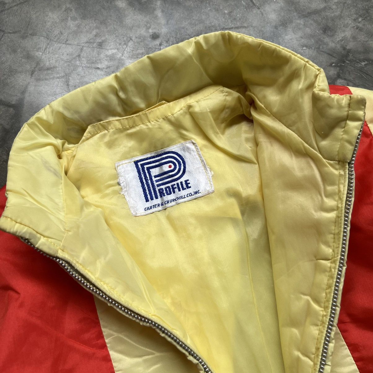 Vintage Vintage 80’s Profile Carte Big Stripe Zip Talon Jacket Size US L / EU 52-54 / 3 - 9 Thumbnail