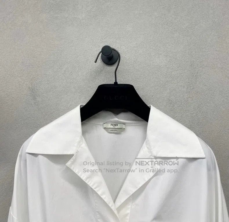 Fendi Fendi White Shirt Dress Size 4XL / US 24-26 - 4 Thumbnail