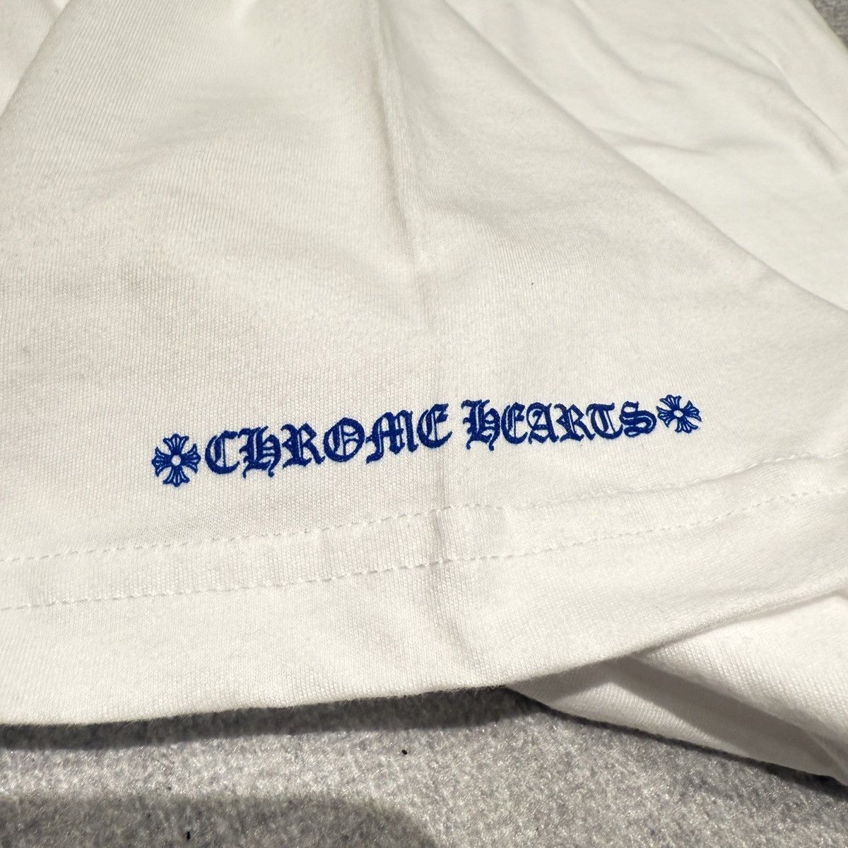 Chrome Hearts Chrome Hearts Blue Print Black Neck Logo Tee Size US XL / EU 56 / 4 - 6 Thumbnail