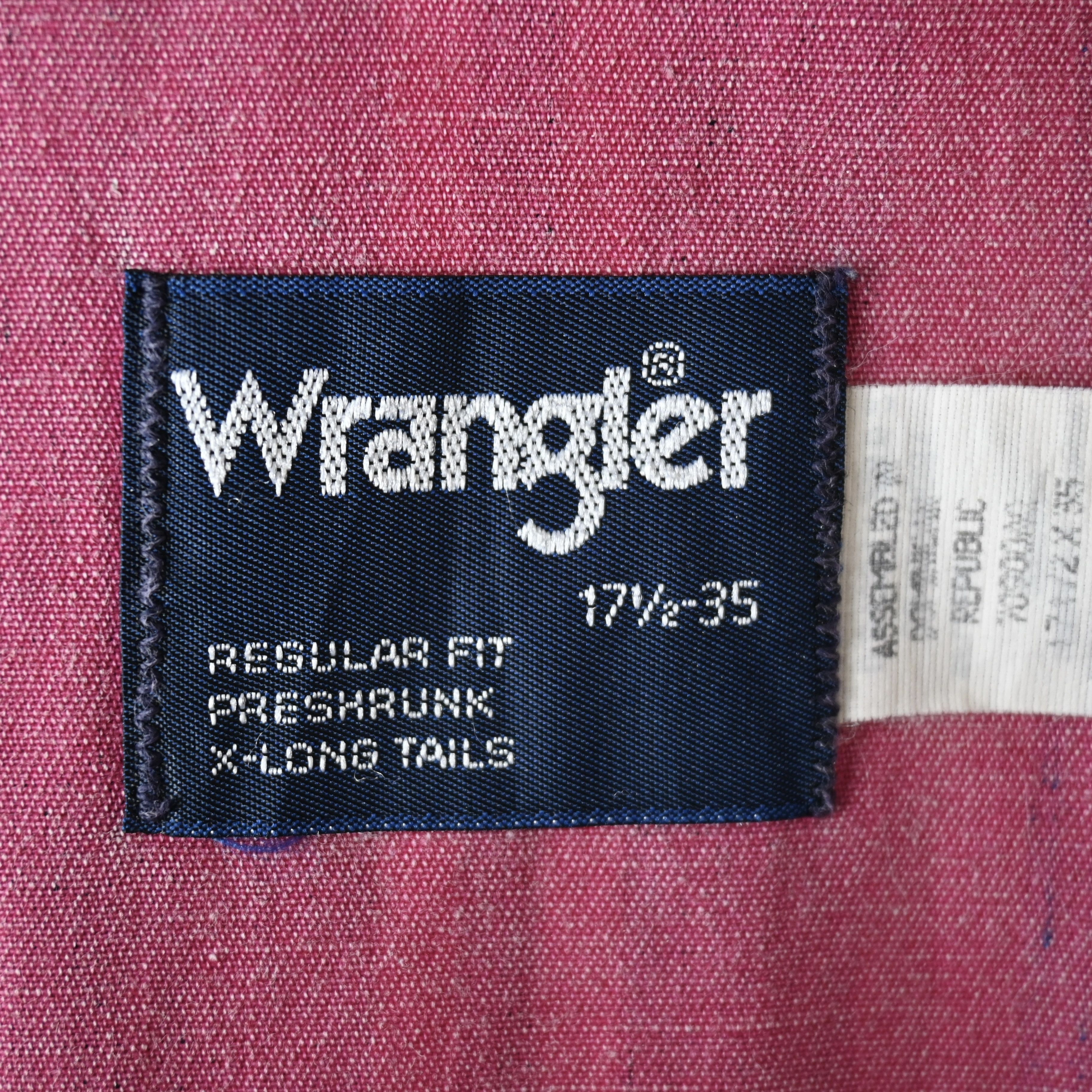 Vintage Custom collar, VTG Wrangler Brushpopper cape shirt 17.5-35 Size US XL / EU 56 / 4 - 13 Thumbnail