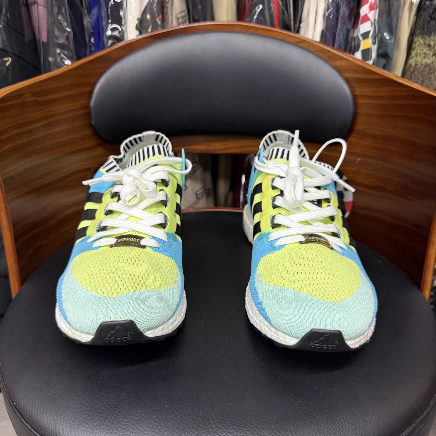 Adidas Adidas EQT Support Boost Blue & Green K15 Size US 11.5 / EU 44-45 - 2 Thumbnail