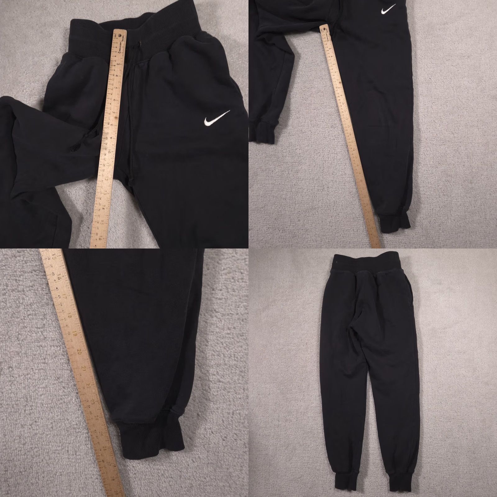 Nike Nike Sweatpants Women’s XS Black Fleece Joggers Pockets Drawstring Logo Size 26" / US 2 / IT 38 - 8 Thumbnail