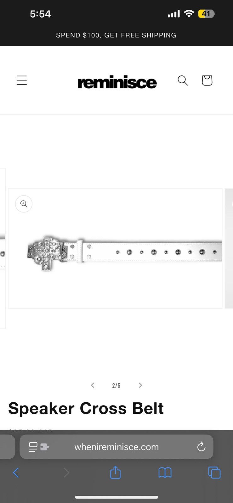Other WhenIreminisce speaker cross studded belt and slap bracelets Size ONE SIZE - 5 Thumbnail