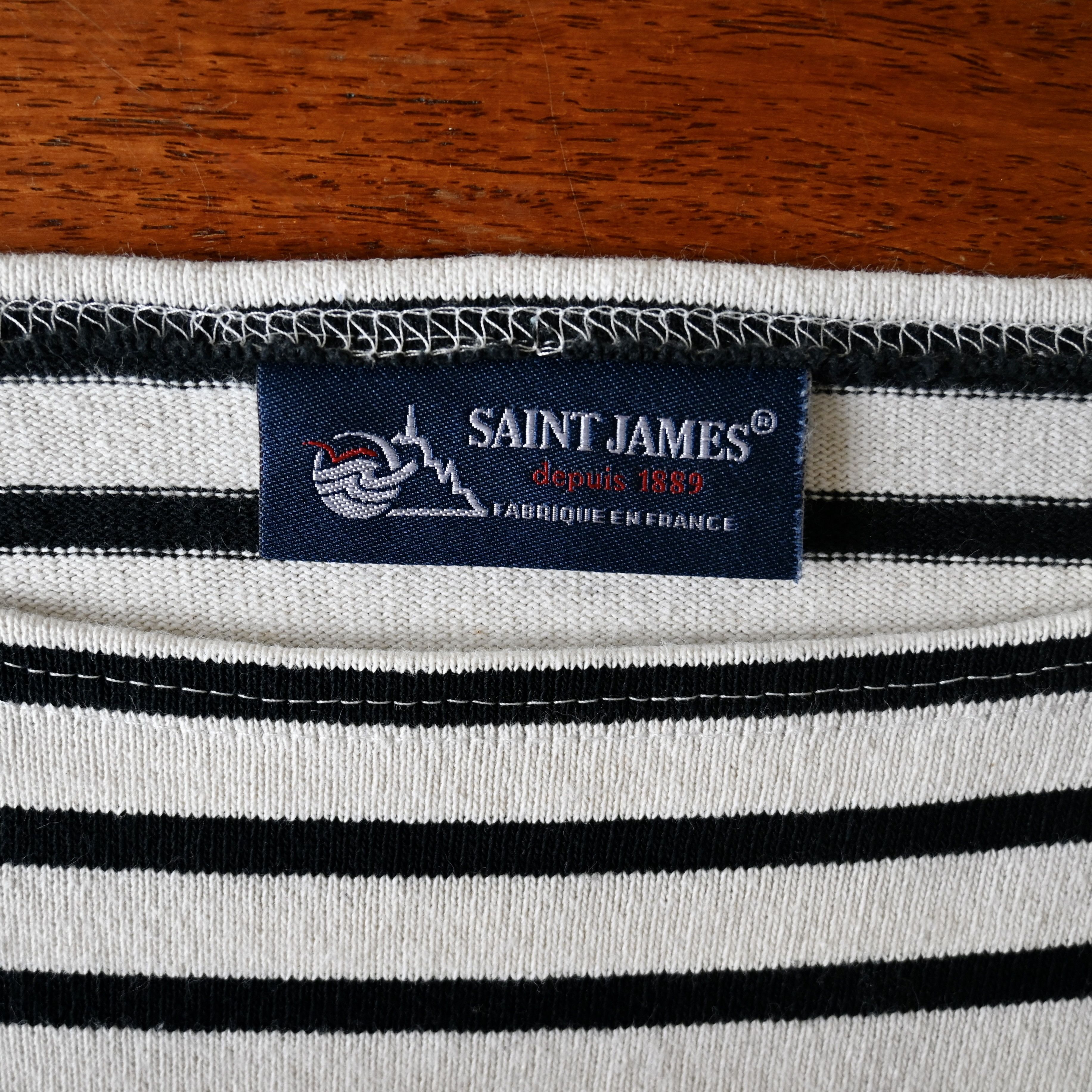 Saint James SAINT JAMES "OUESSON" heavyweight cotton breton shirt, 4/M Size US M / EU 48-50 / 2 - 8 Thumbnail