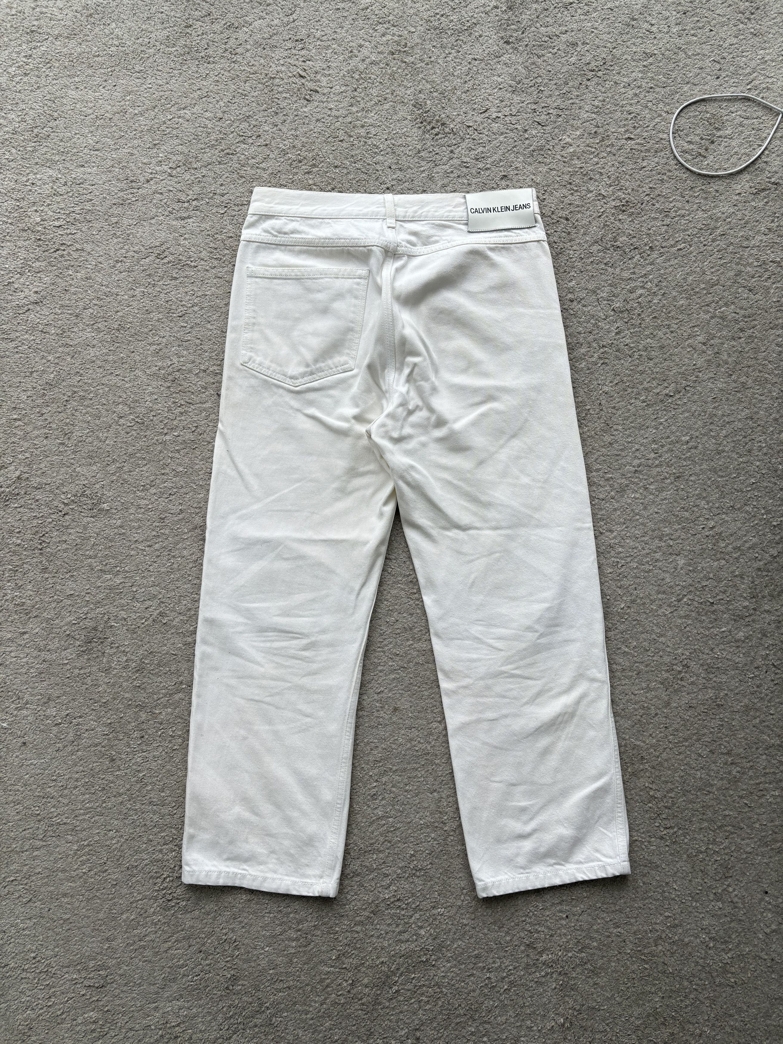 Calvin Klein × Calvin Klein 205W39NYC × Raf Simons calvin klein 205w39nyc cream white denim jeans Size US 31 - 3 Thumbnail