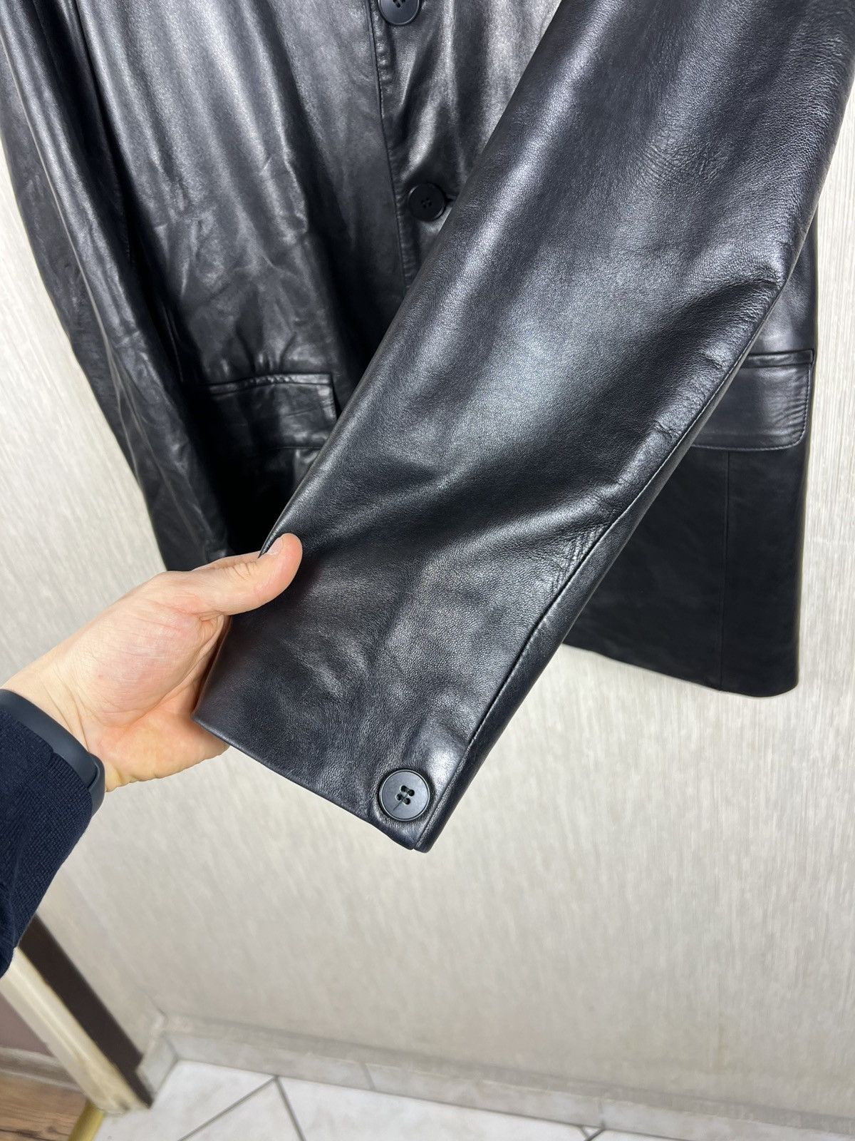 agnes b. Agnes b. genuine lamb leather avant garde blazer jacket Size US M / EU 48-50 / 2 - 12 Thumbnail
