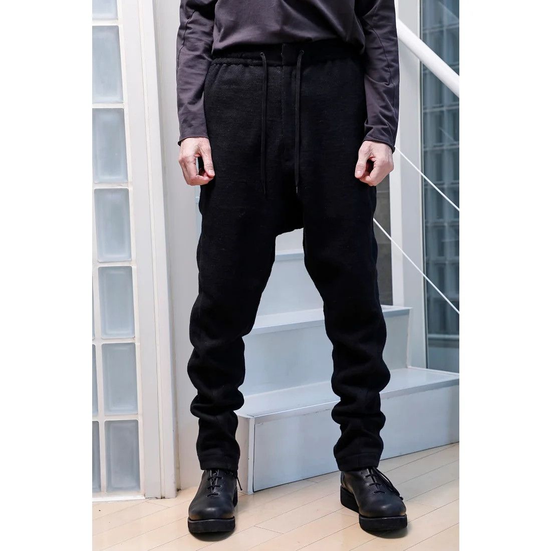 Devoa BNWT - Easy pants Wool and Linen（BLACK） Size US 34 / EU 50 - 1 Thumbnail