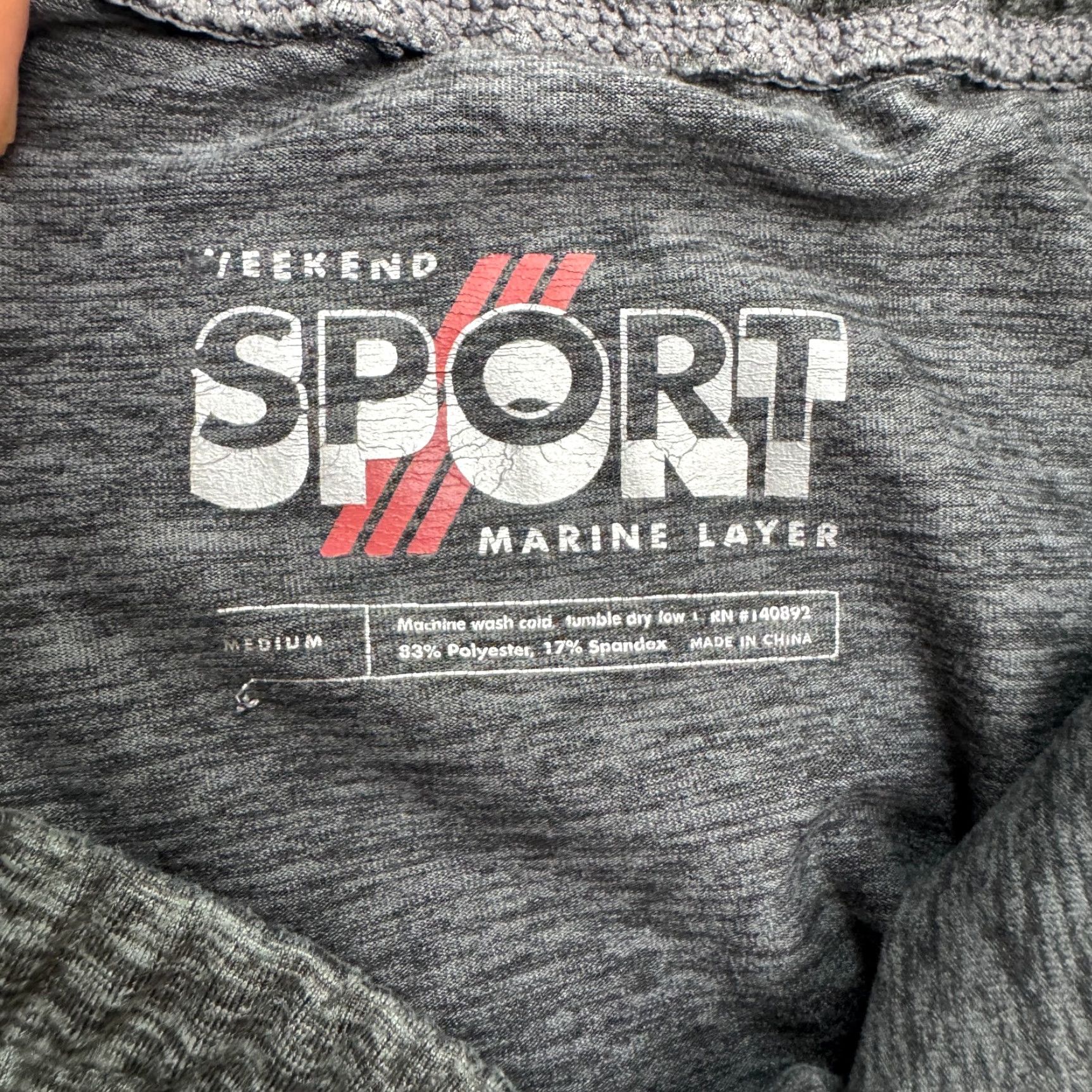 Marine Layer Marine Layer Weekend Sport Jogger Sweatpants Mens M Dark Gray Zip Pockets Sweatpants Size US 31 - 6 Thumbnail