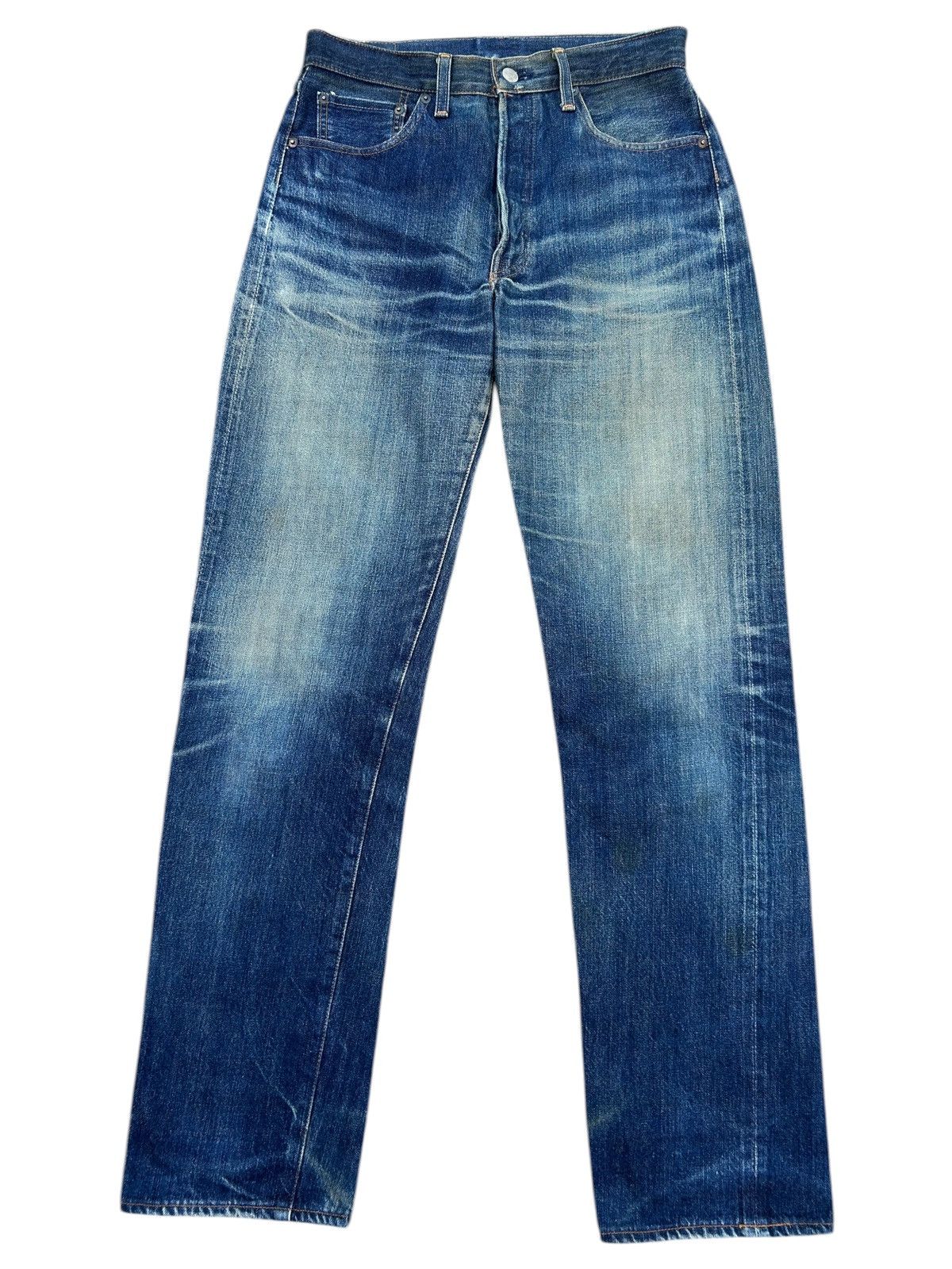 Kapital Vintage Levis Big E Selvedge Distressed Denim Jeans Size US 30 / EU 46 - 2 Thumbnail